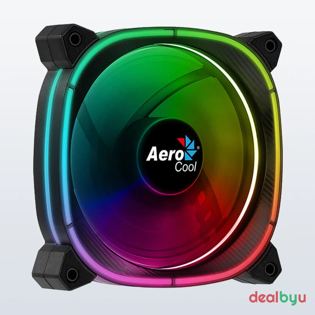 Aerocool Astro 12 ARGB (120mm Cabinet Fan, Single Pack) — 120 x 120 x 25 mm, ~1000 RPM