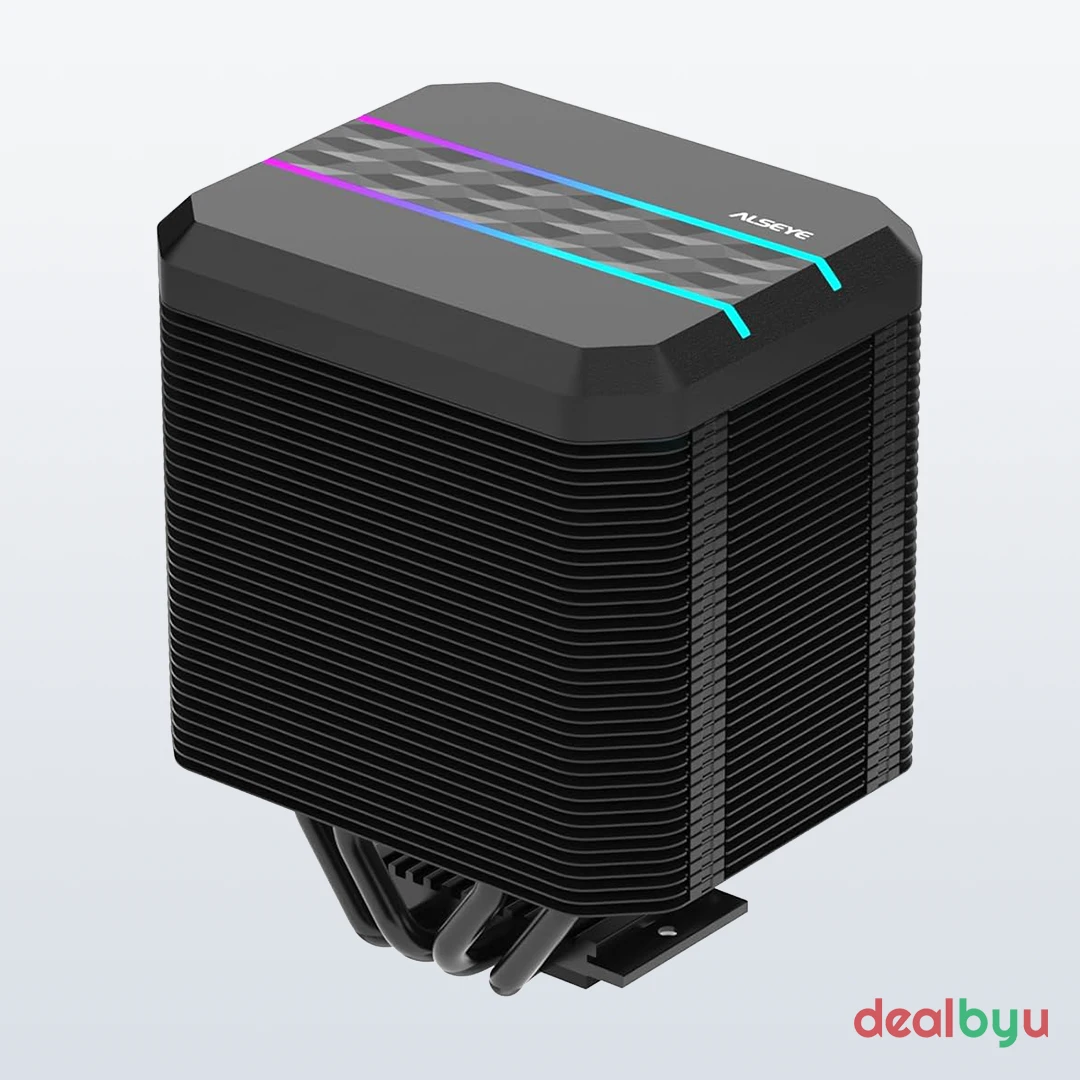 Alseye M90 ARGB 92mm Twin-Tower CPU Air Cooler — Dual-Tower CPU Air Cooler, ARGB