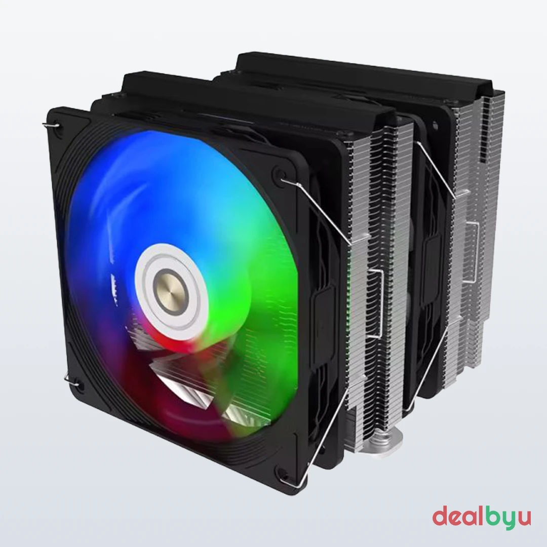 Alseye N600 6 Heat-Pipe Dual-Tower CPU Air Cooler — Dual-Tower CPU Air Cooler, ARGB