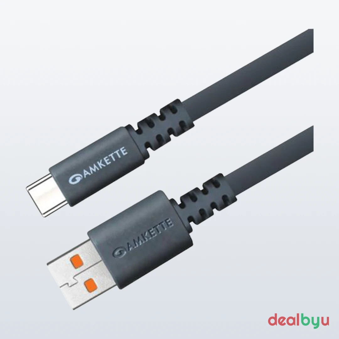 Amkette Type C to USB A Extra Tough Data Cable — USB-C to USB-A 3.0 data + charging cable, USB 3.0