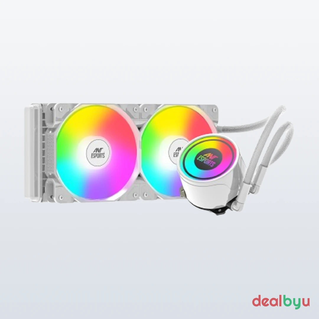 Ant Esports ICE-240 240mm ARGB AM5/LGA1851 White AIO Liquid Cooler