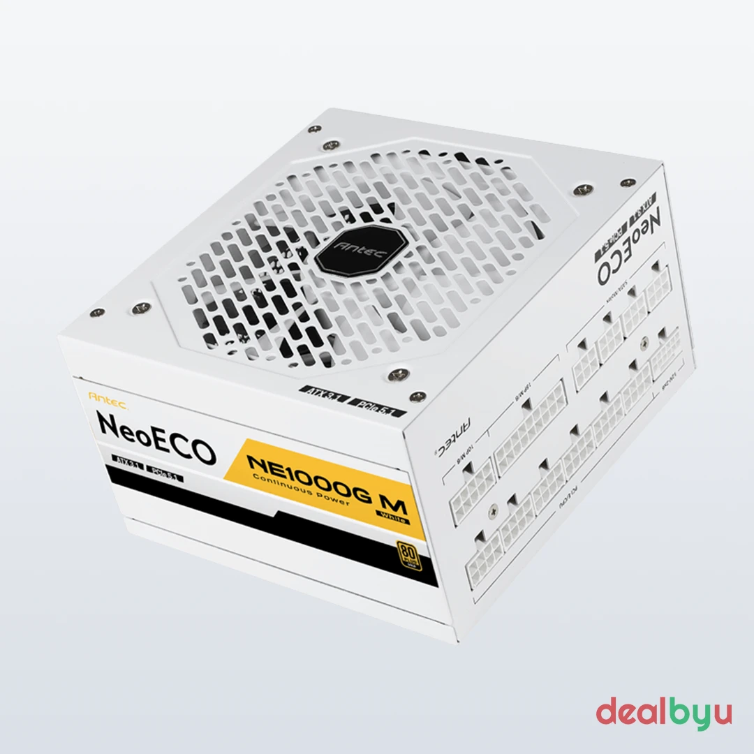 Antec NE1000G M White ATX 3.1 1000W — 80+ Gold Fully Modular Power Supply (White)