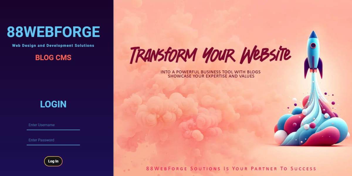 A Game-Changing Blog CMS Platform by 88WebForge Solutions