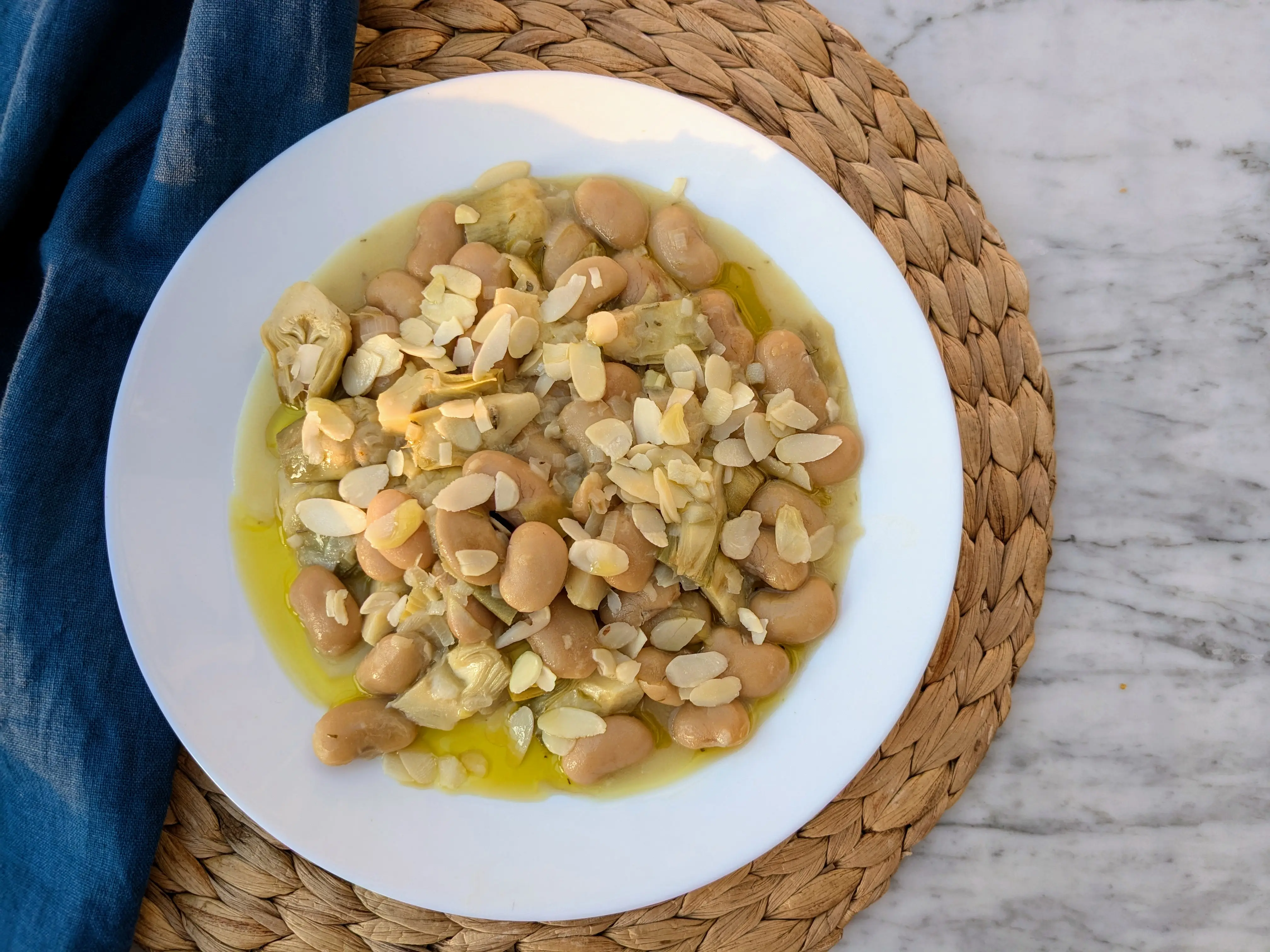 Humble artichoke and beans stew