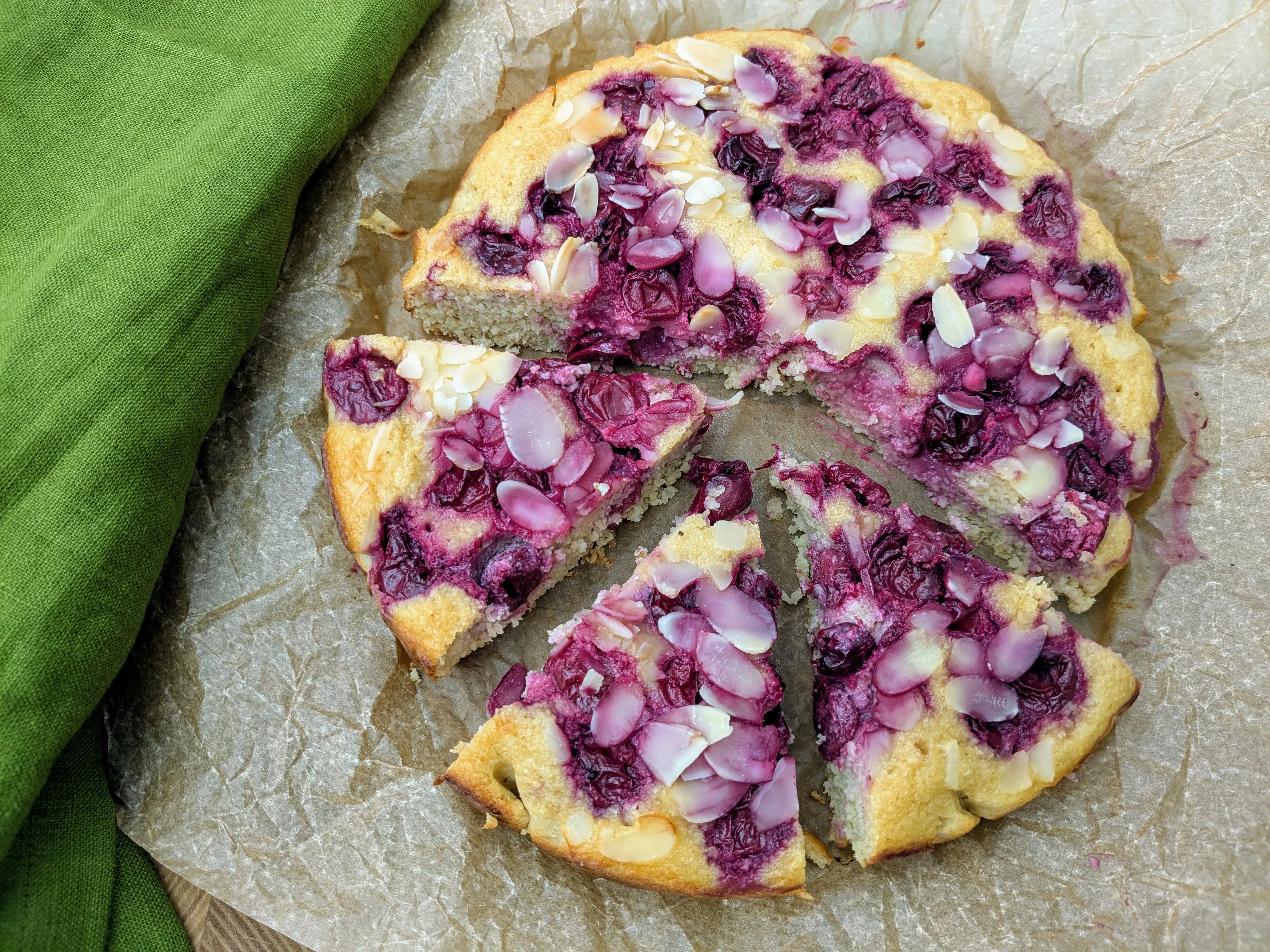 Almond (sour) cherry clafoutis