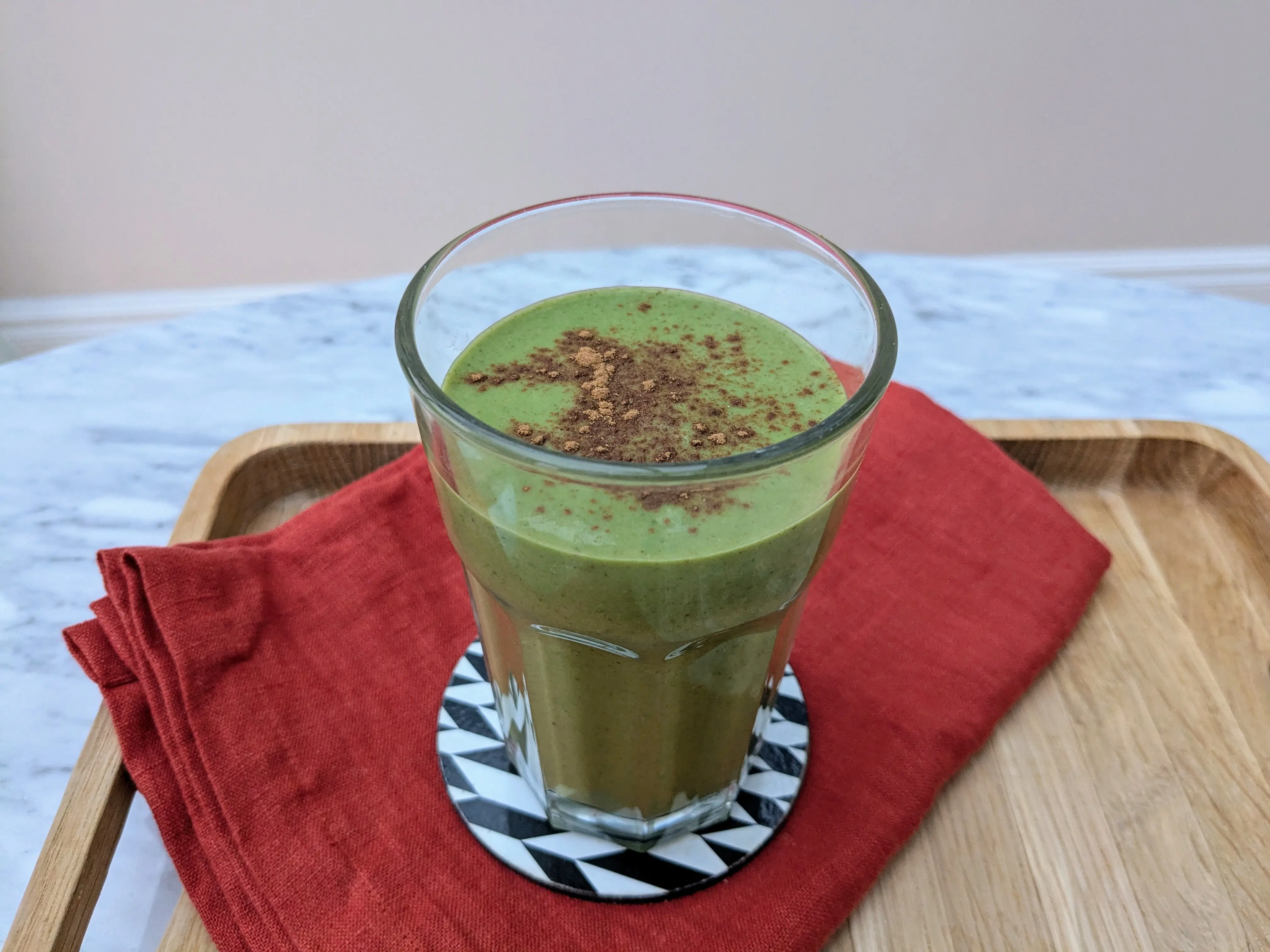 Vegan chickpea green smoothie