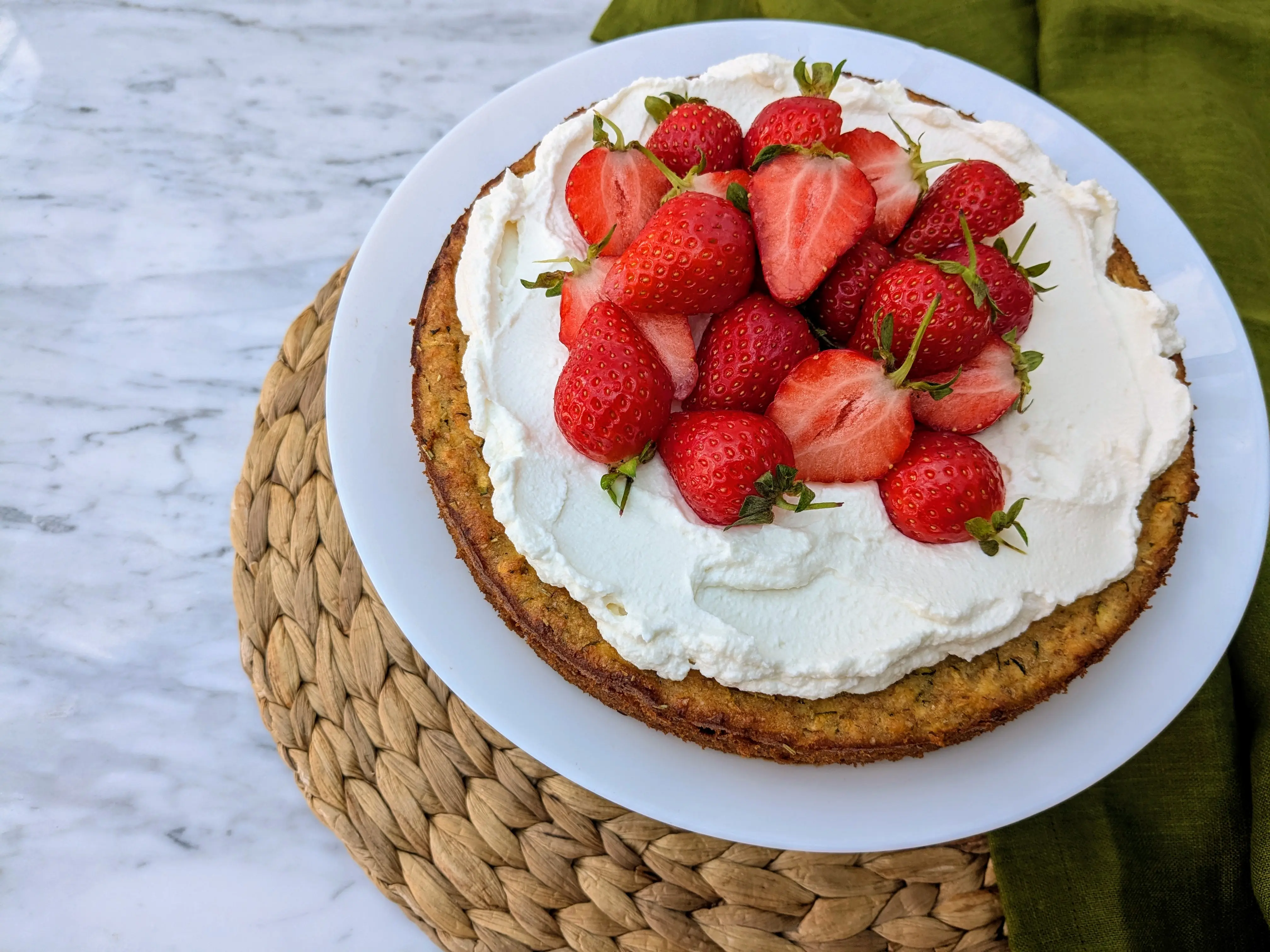 Courgette, almond and rosemary cake