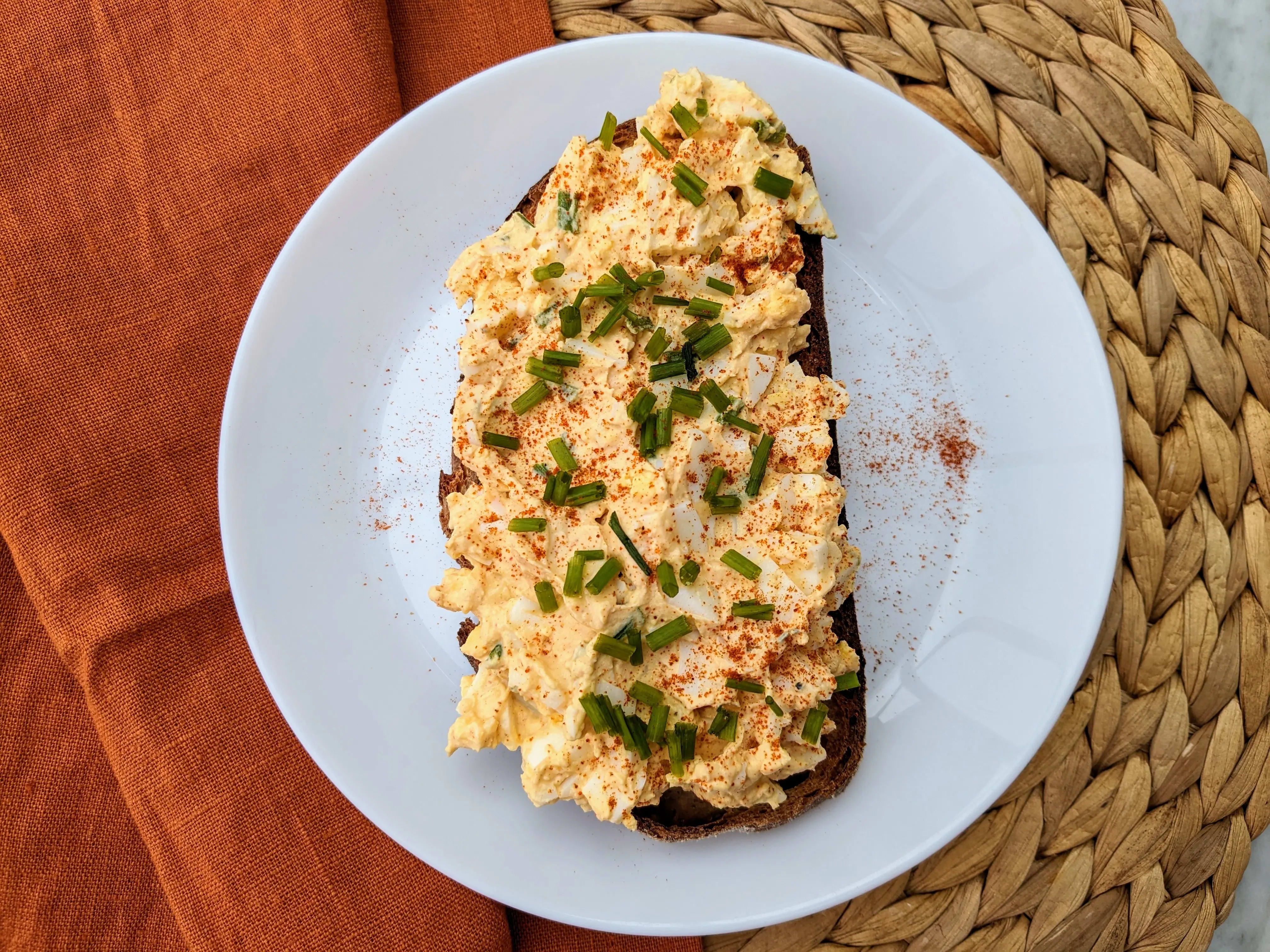 Photo of Egg salad on sourdough toast