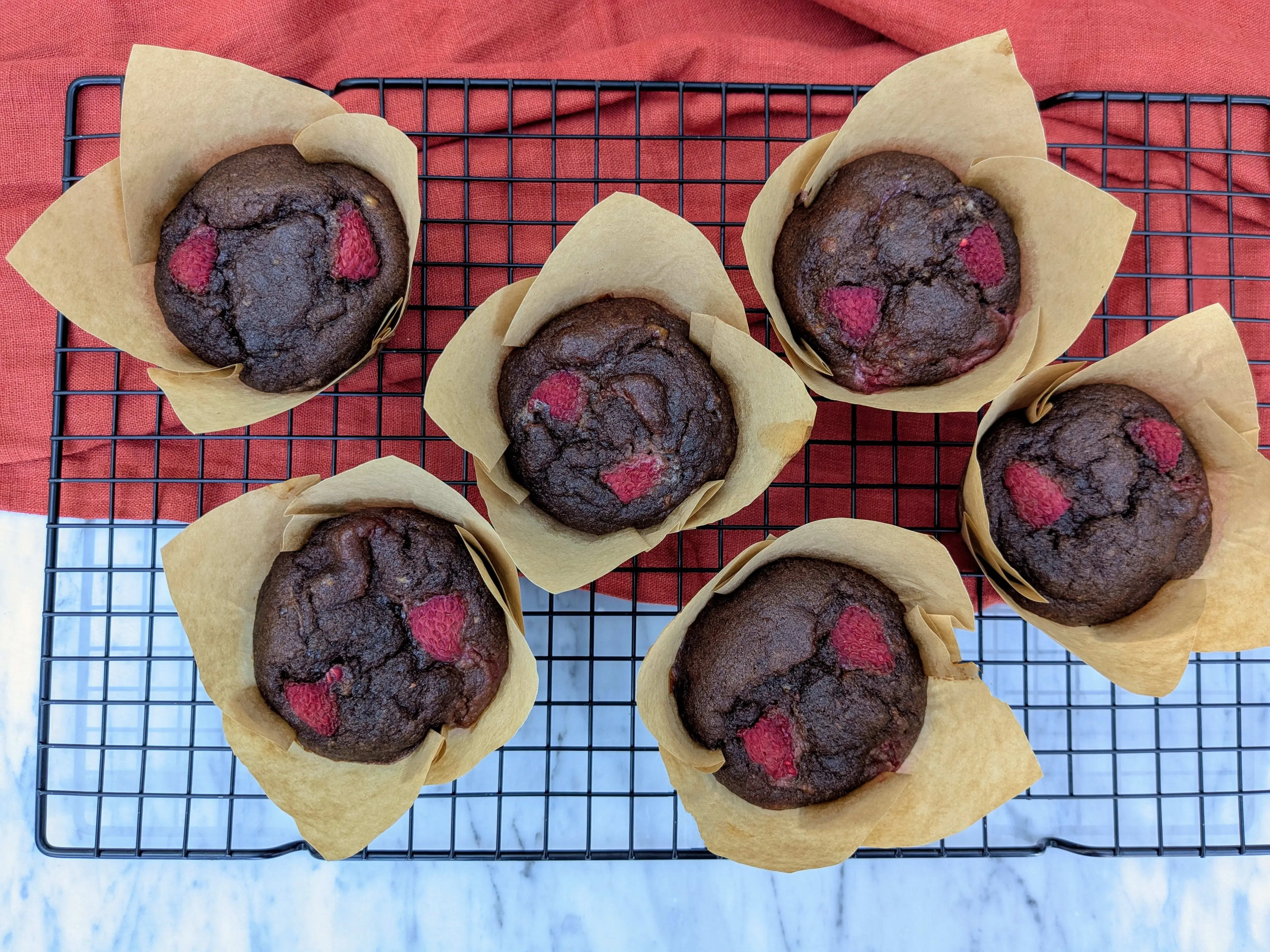 Photo of Raspberry chocolate muffins