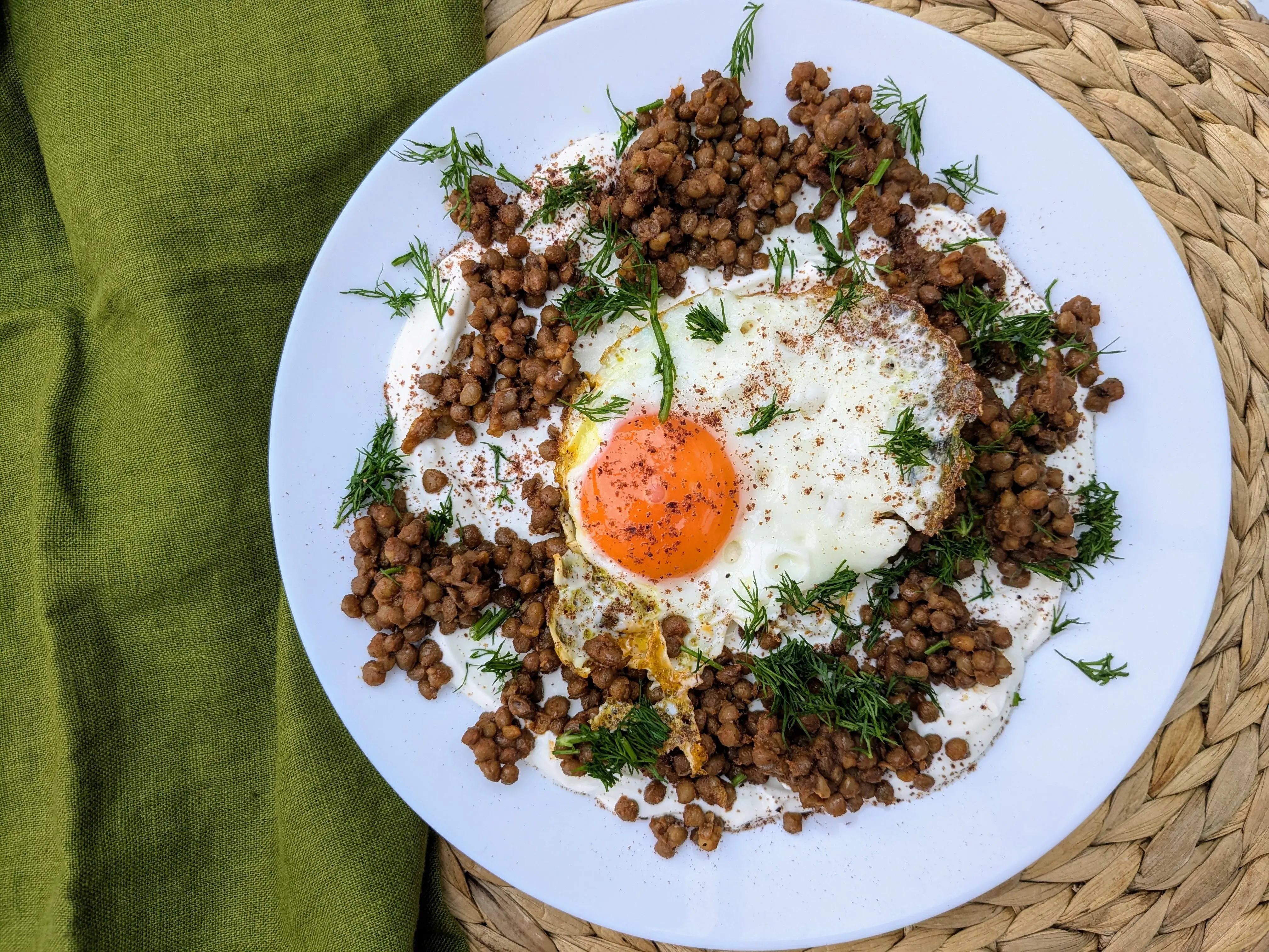 Photo of Turkish style eggs with lentils