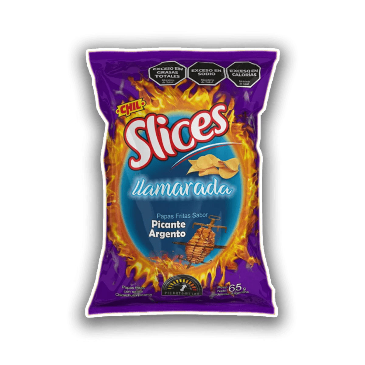 Papas Slices Llamarada Picante Limon 65g