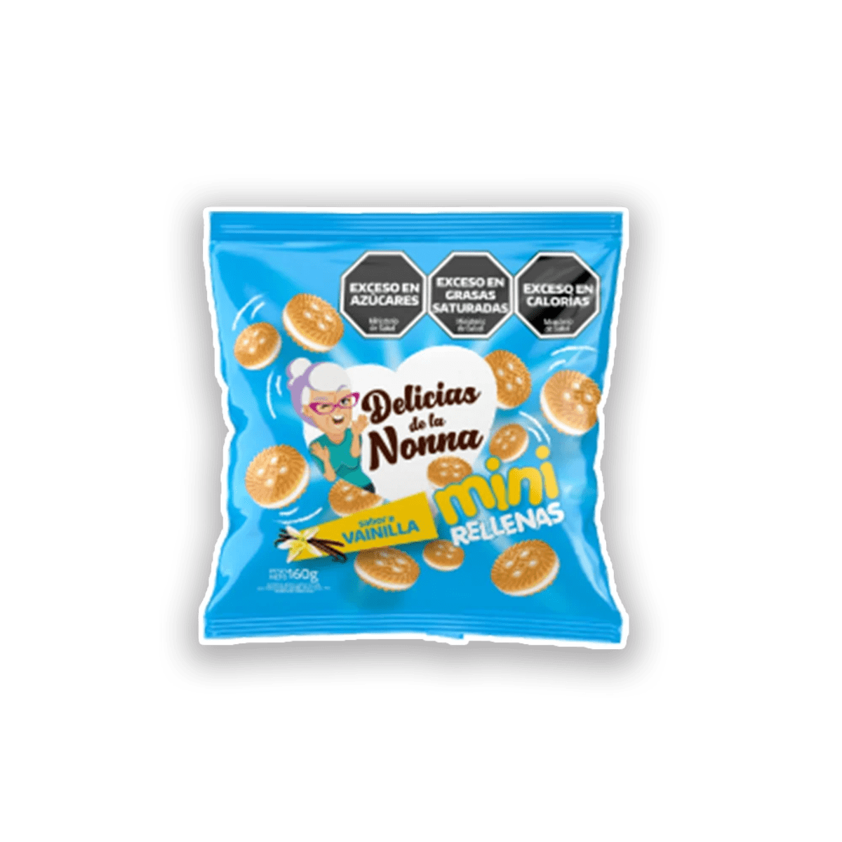 Galletitas Mini Rellenas Nona Vainilla 150g