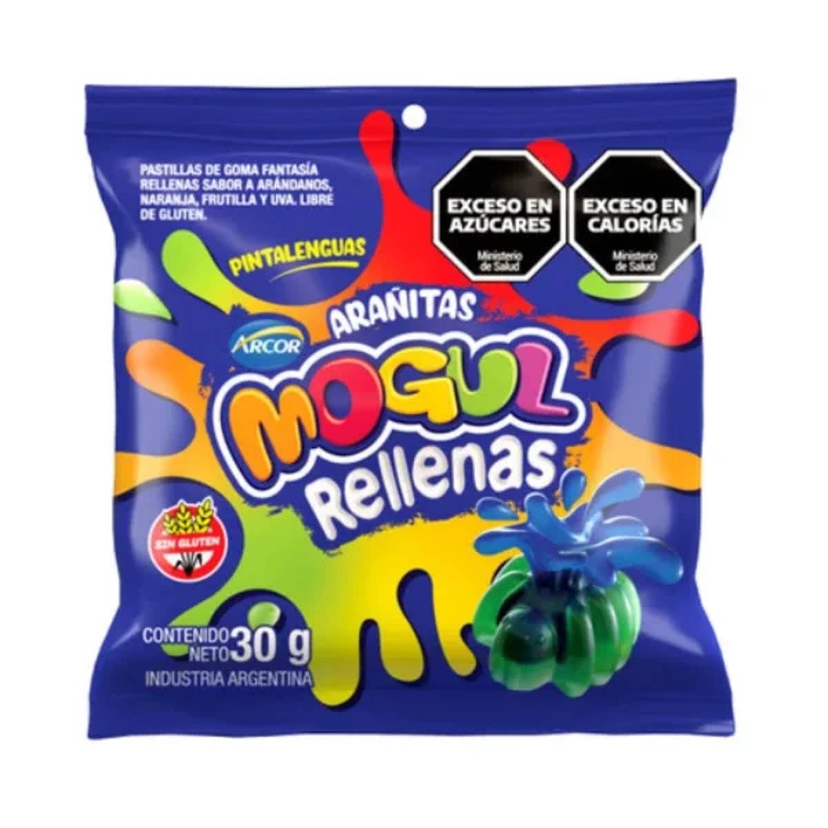 Gomita Mogul Arañitas Rellenas 30g Caja x12 Un