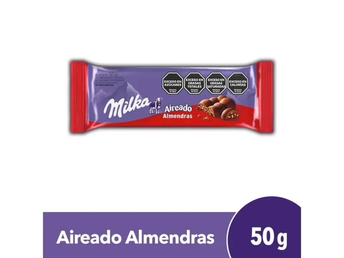Chocolate Milka Aireado Almendras 50g