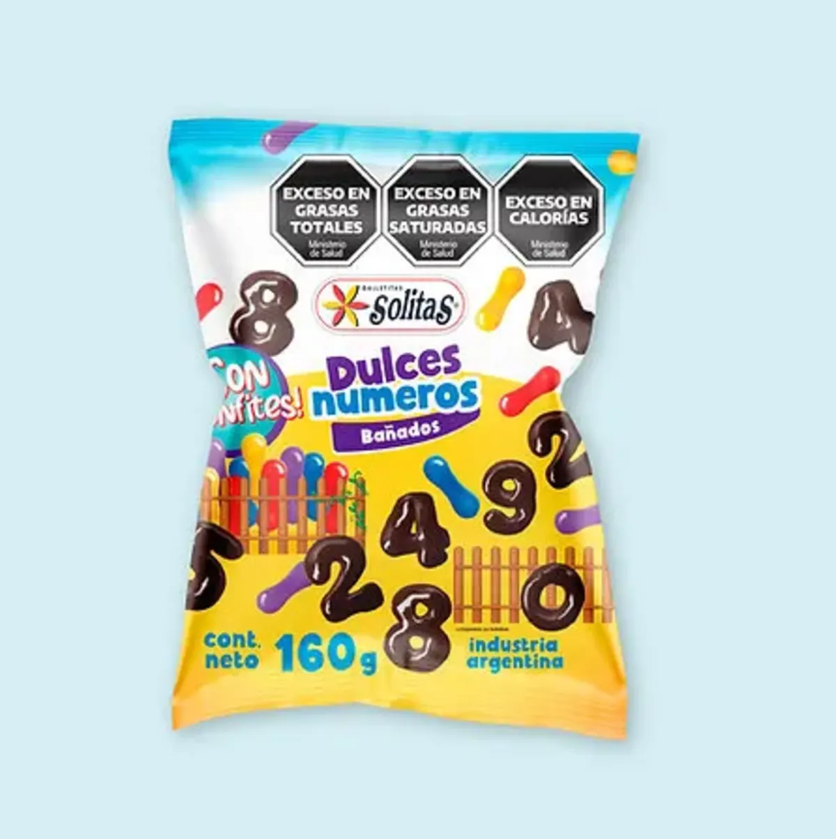 Galletitas Dulces Numeros Banados Solitas Confites 160g