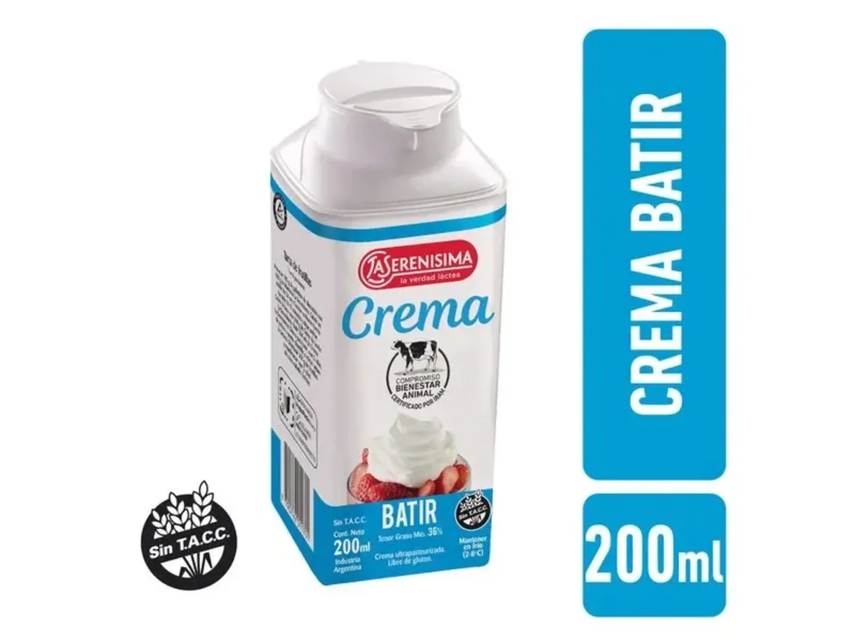 Crema Para Batir La Serenisima 200cc