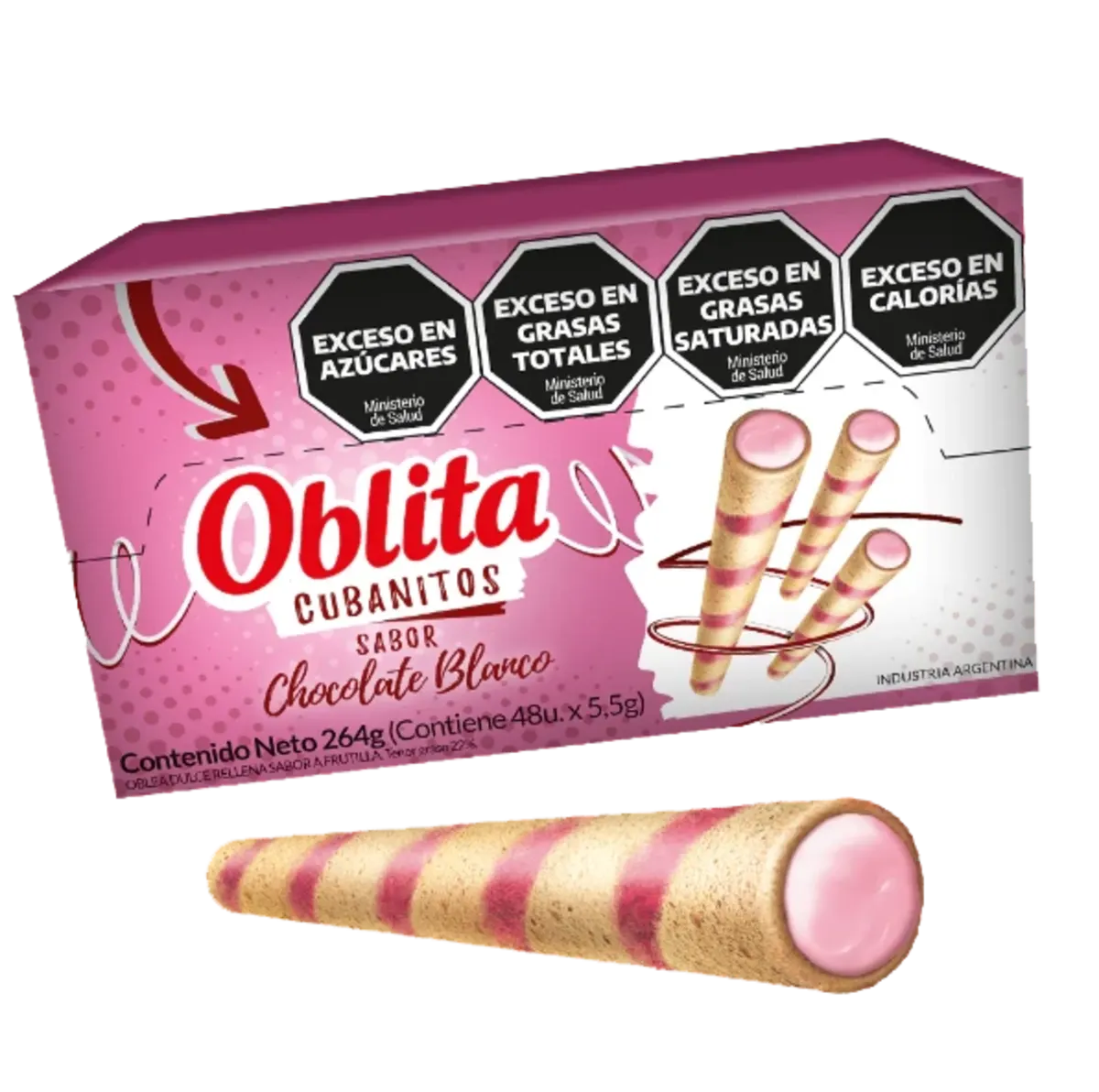 Cubanito Oblita Frutilla x48 Un