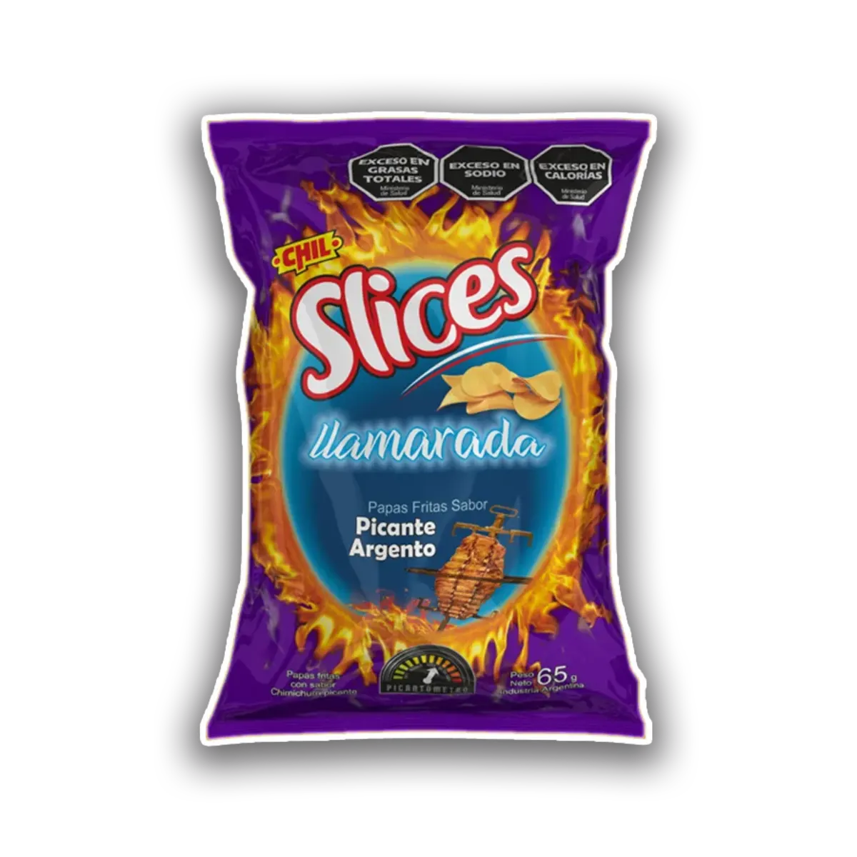 Papas Slices Llamarada Picante Argento 65g