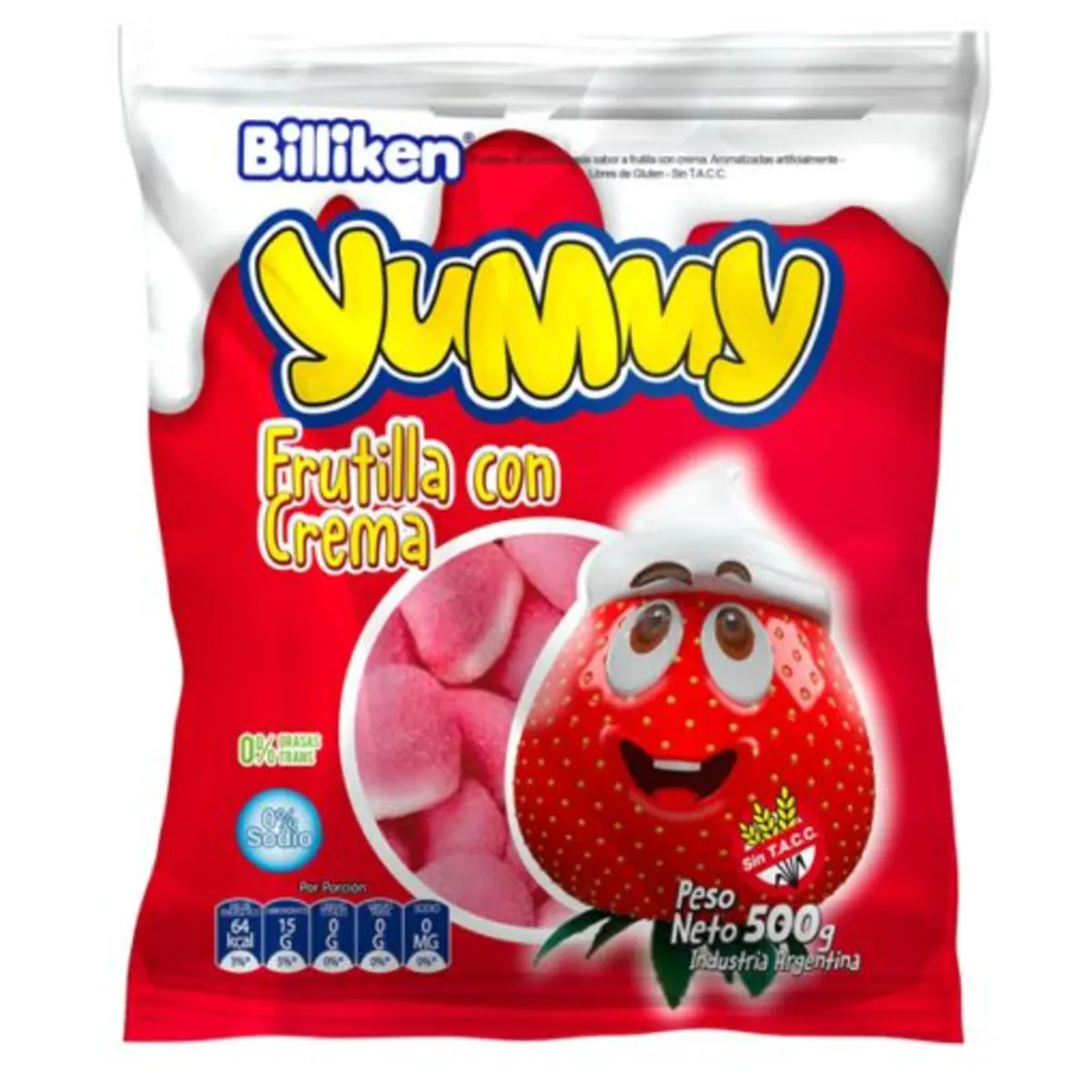 Gomita Yummy Frutillas con Crema 500g