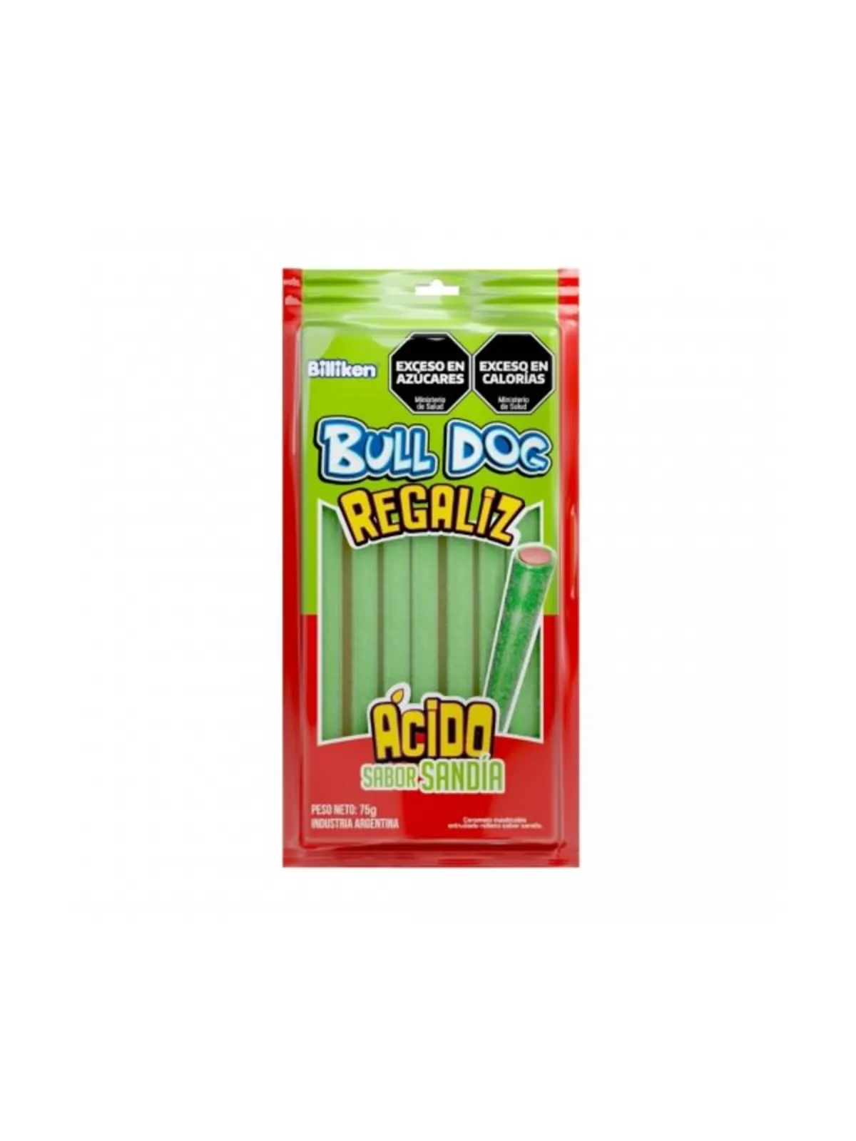 Caramelo Bull Dog Regaliz Sandia 75g x Un