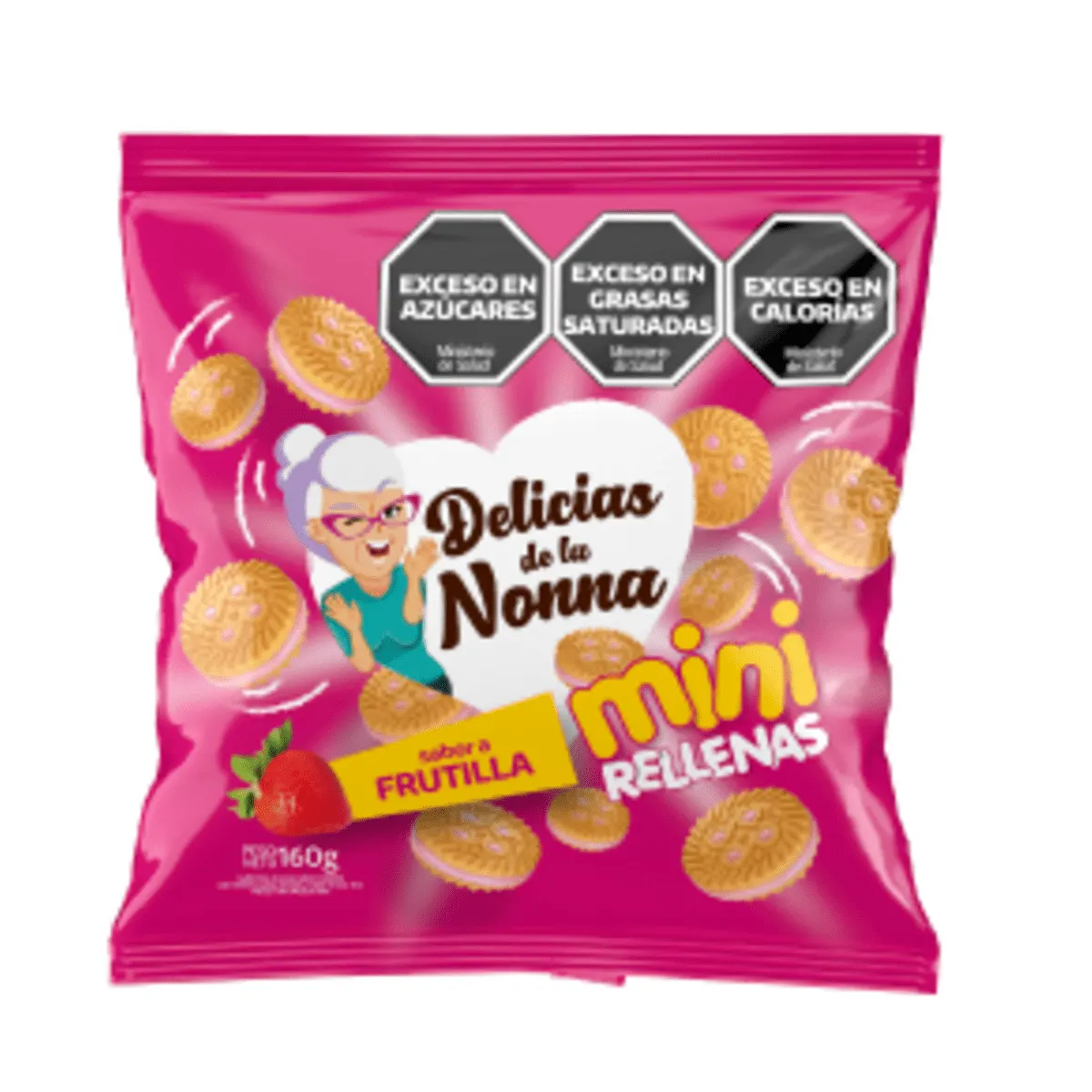 Galletitas Mini Rellenas Nona Frutilla 150g