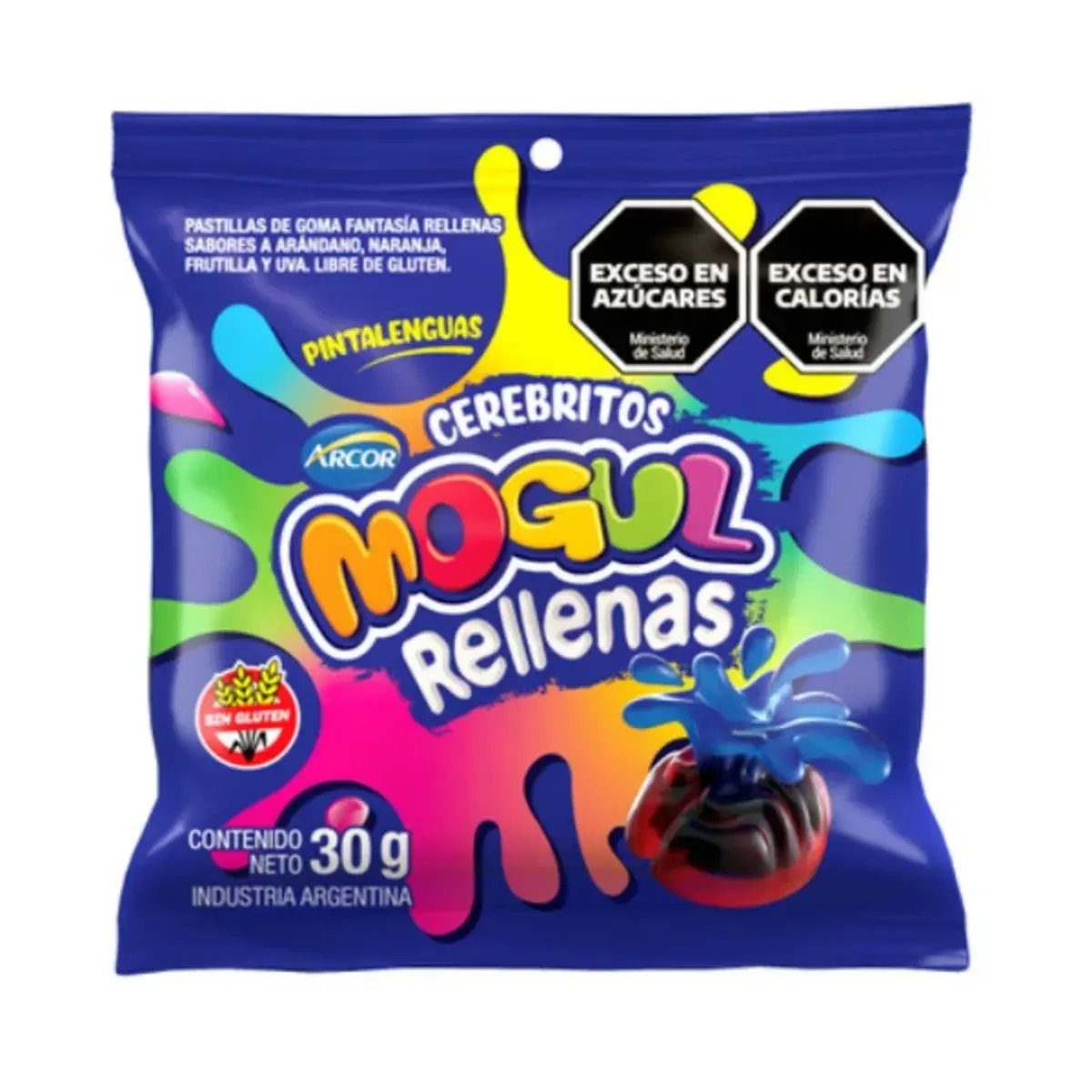 Gomita Mogul Cerebritos Rellenos 30g Caja x12 Un