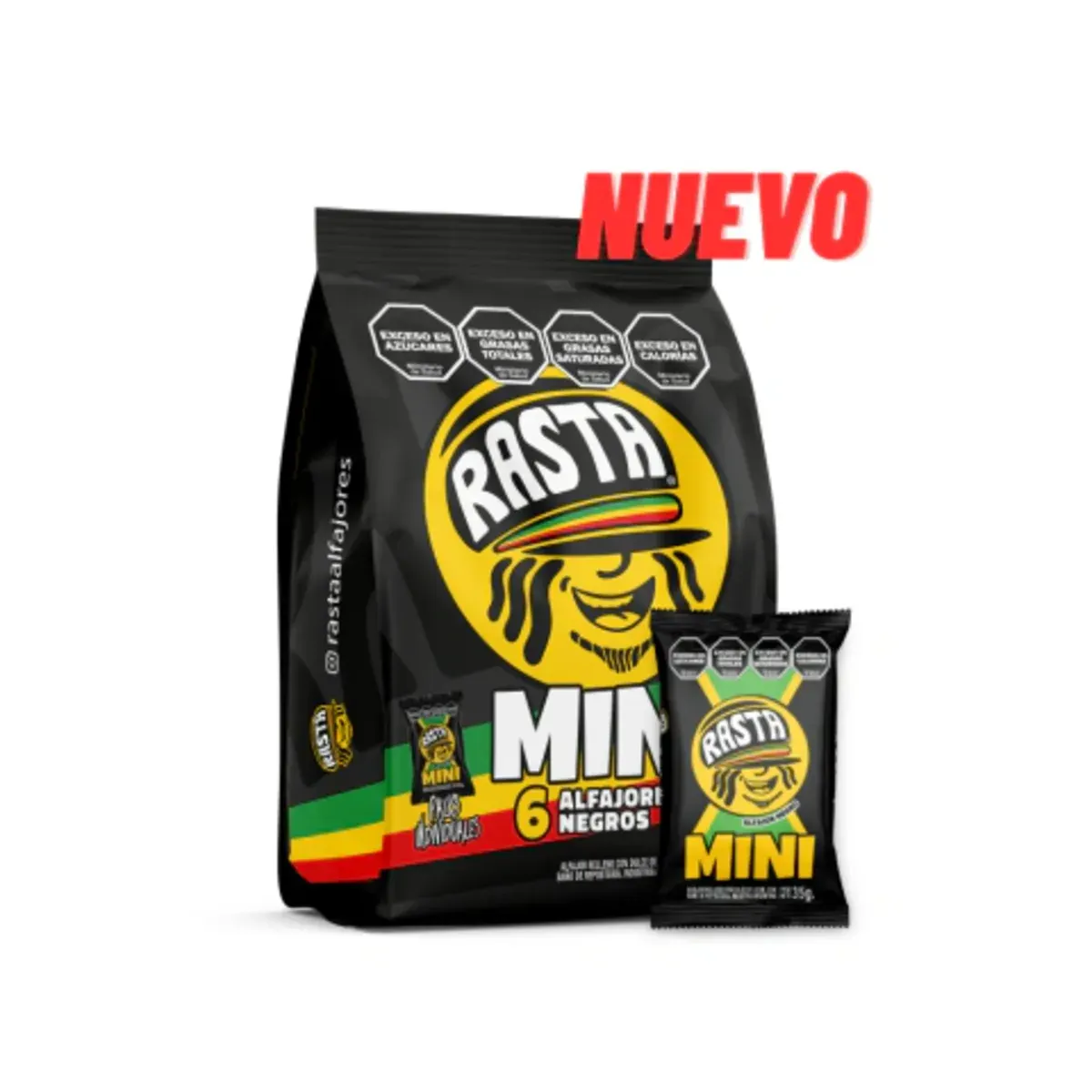 Alfajor Rasta Mini Negro 210g