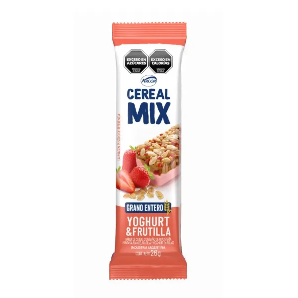 Barra Cereal Mix Yoghurt y Frutilla 26g
