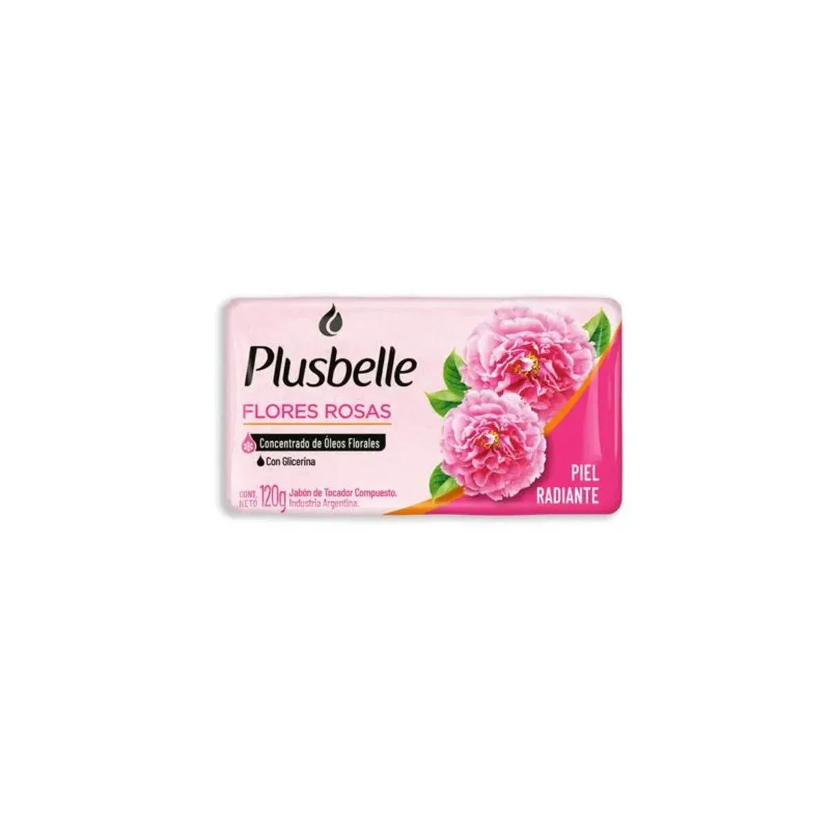 Jabon Tocador Plusbelle Flores Rosas 120g
