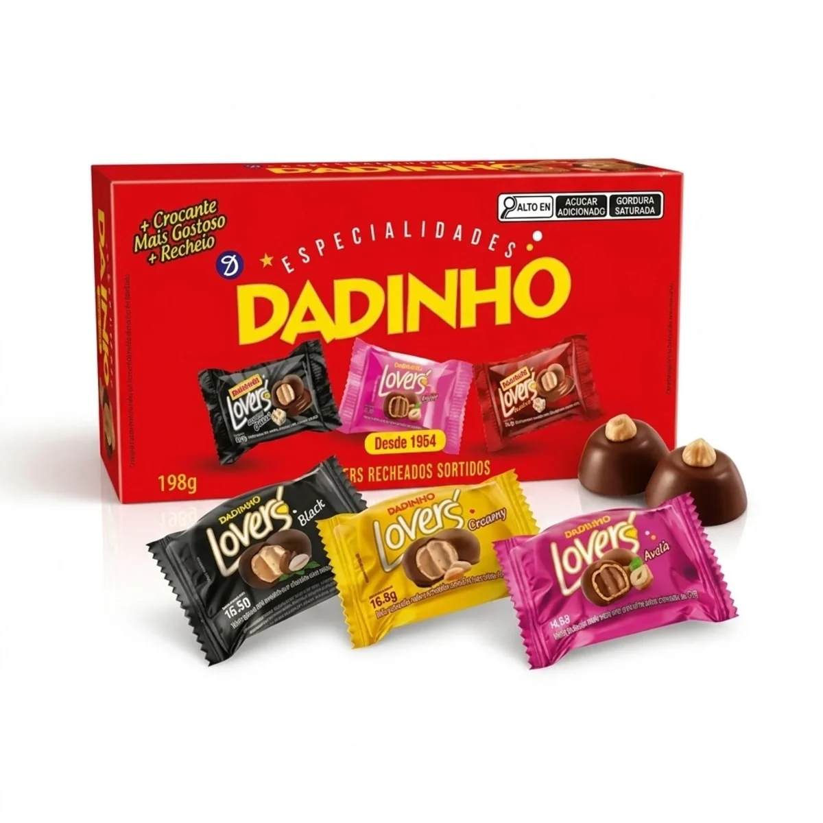 Bombon Dadinho Rojo 198g