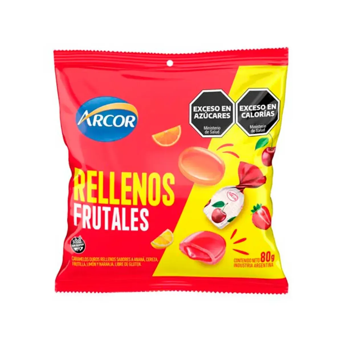 Caramelo Rellenos Frutales 80g