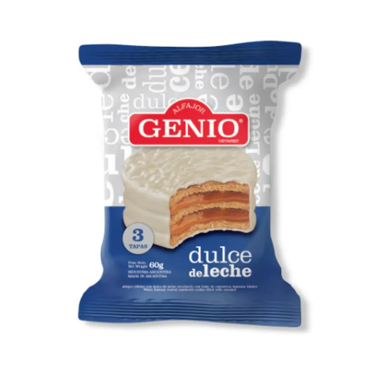 Alfajor Genio Blanco Triple Caja x24