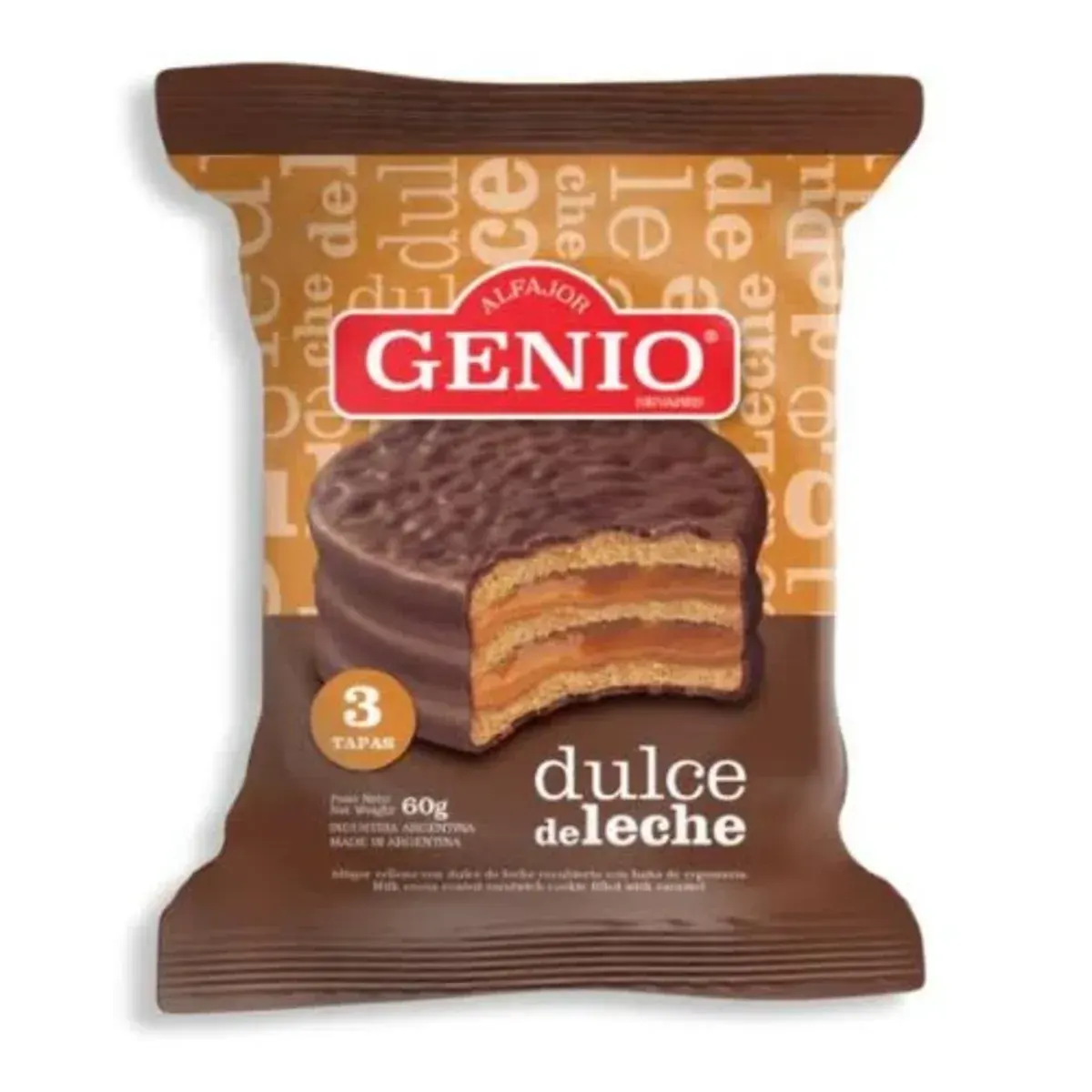 Alfajor Genio Negro Triple Caja x24
