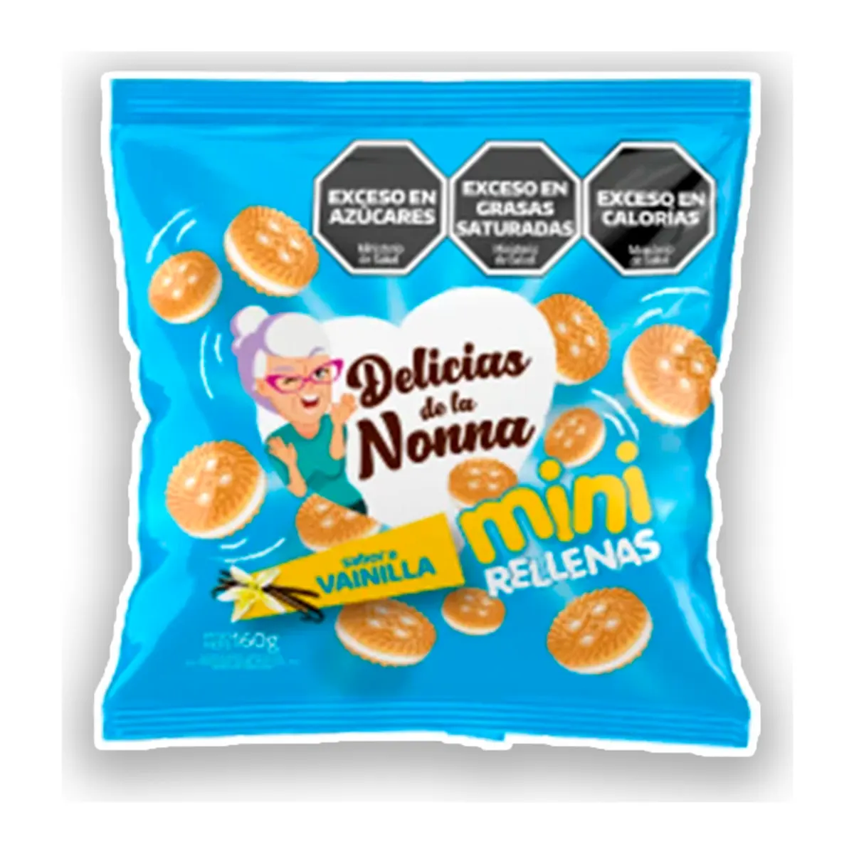 Galletitas Mini Rellenas Nona Vainilla 150g