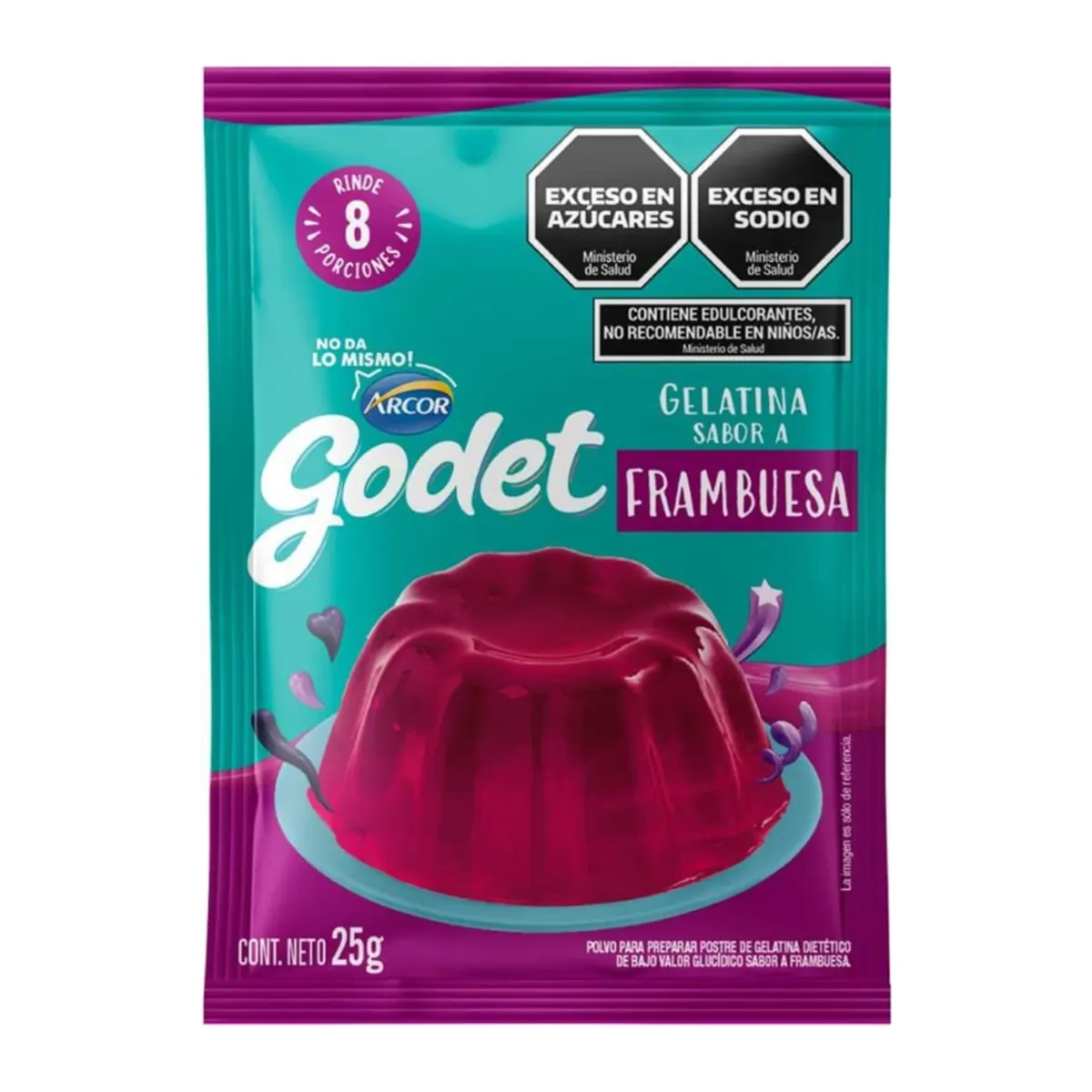 Gelatina Frambuesa Godet 25g