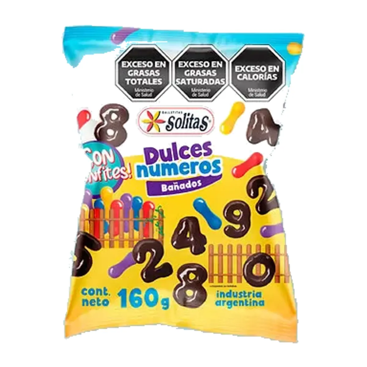 Galletitas Dulces Numeros Banados Solitas Confites 160g