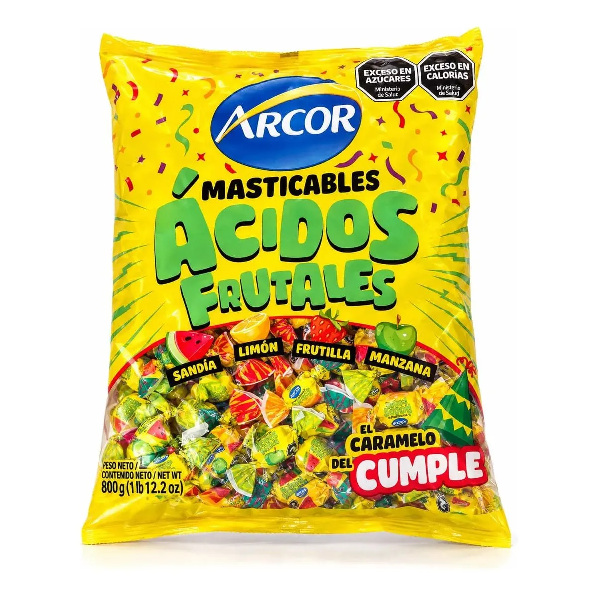 Caramelo Masticable Acidos Frutales Arcor 800g