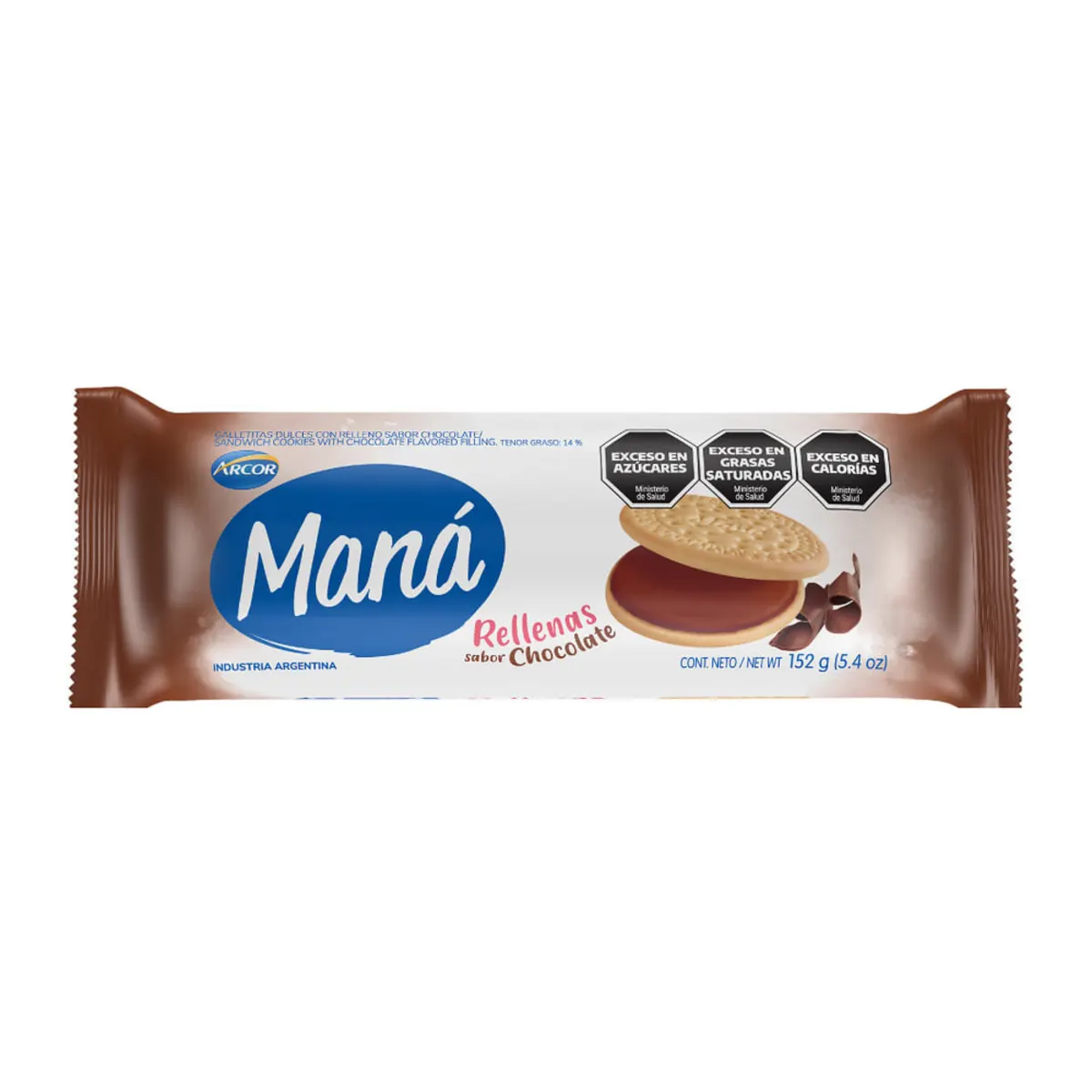 Galletitas Mana Rellena Chocolate 152g