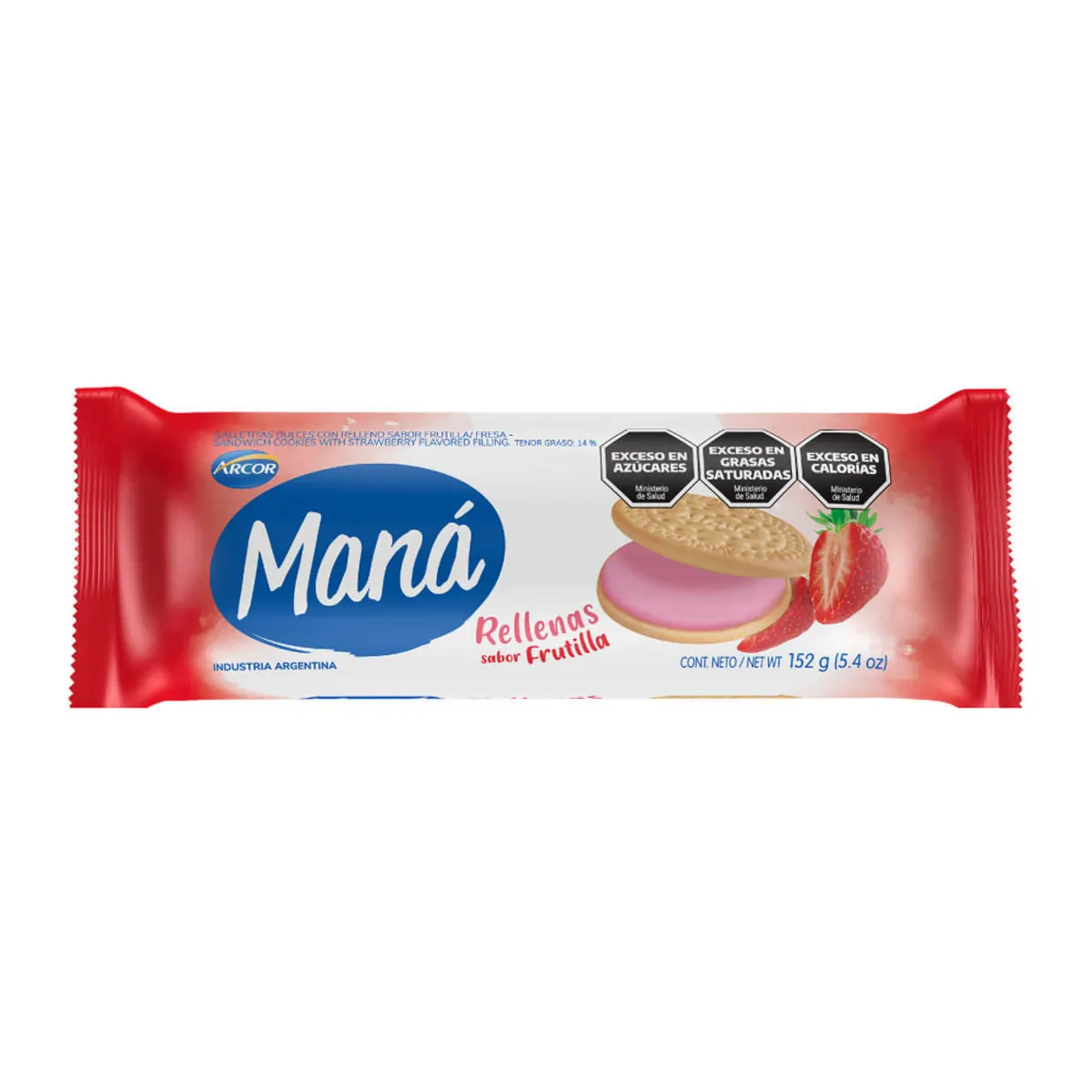 Galletitas Mana Rellena Frutilla 152g