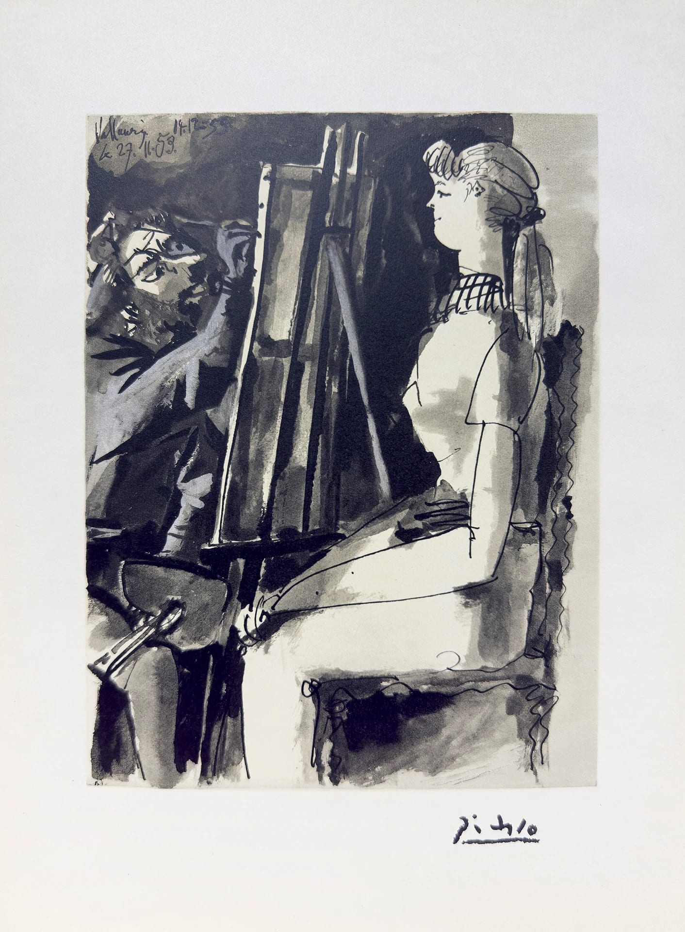 Artist at the Easel by Pablo Picasso