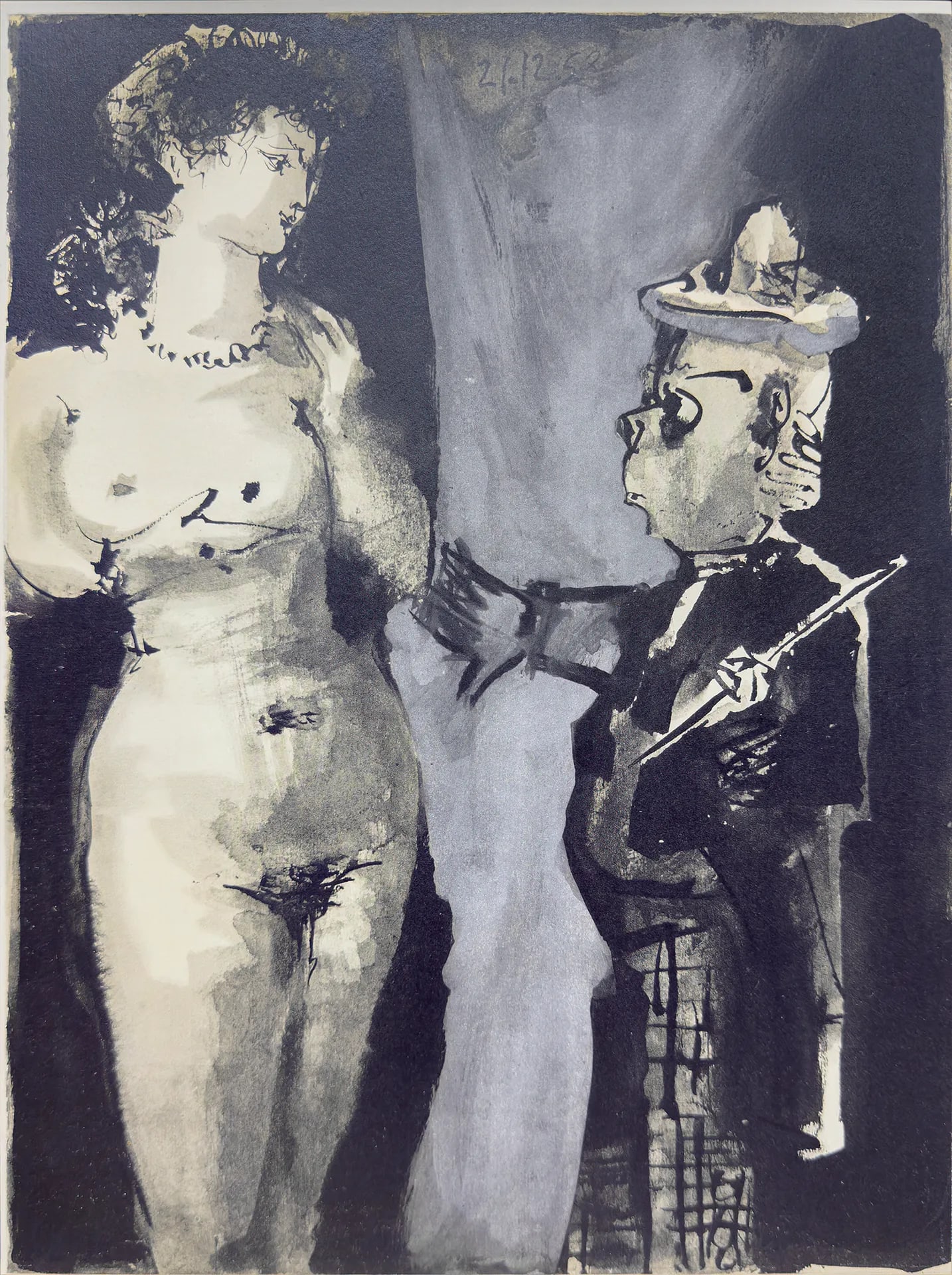 Artist and Model by Pablo Picasso