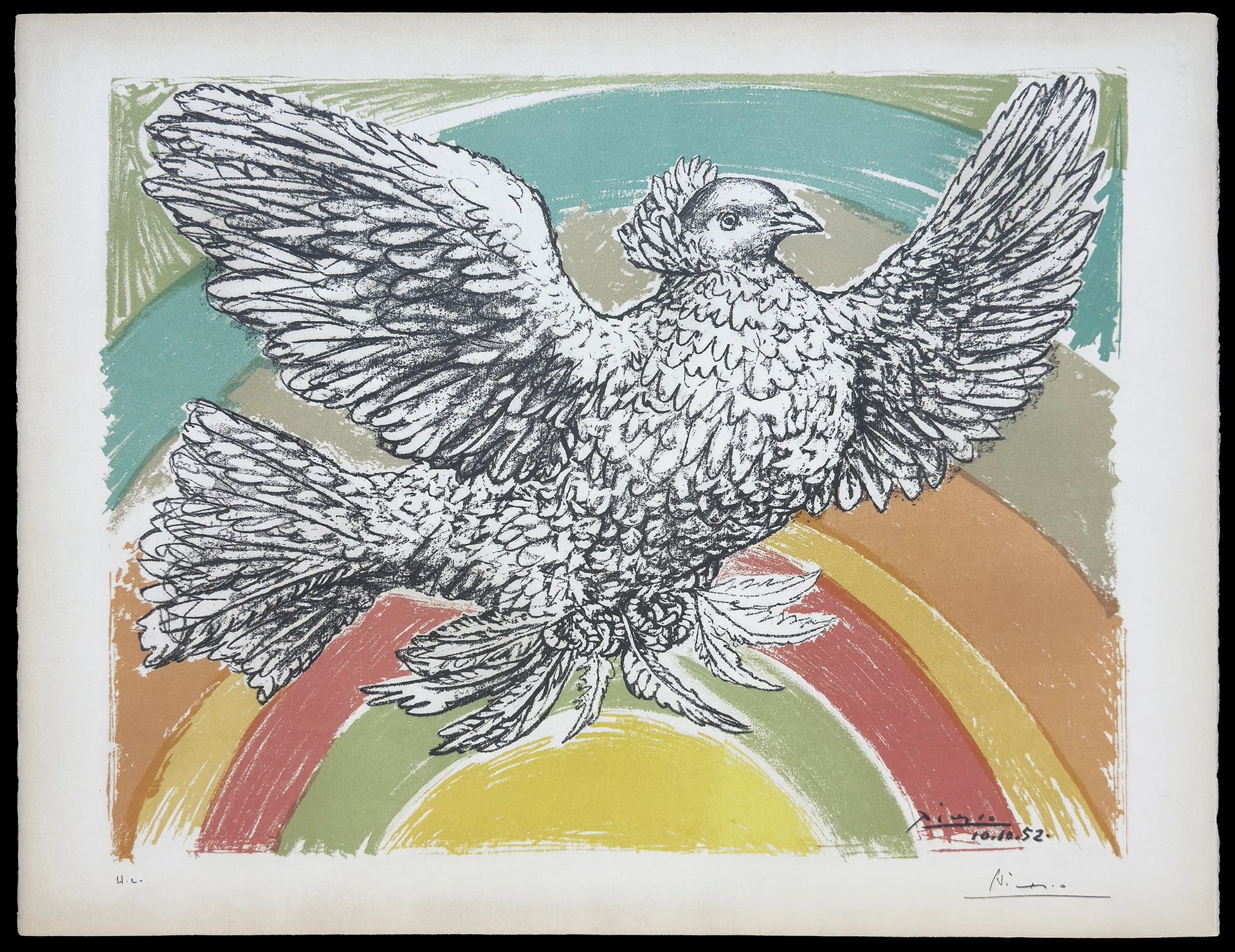 Colombe à l'arc-en-ciel (Signed) by Pablo Picasso