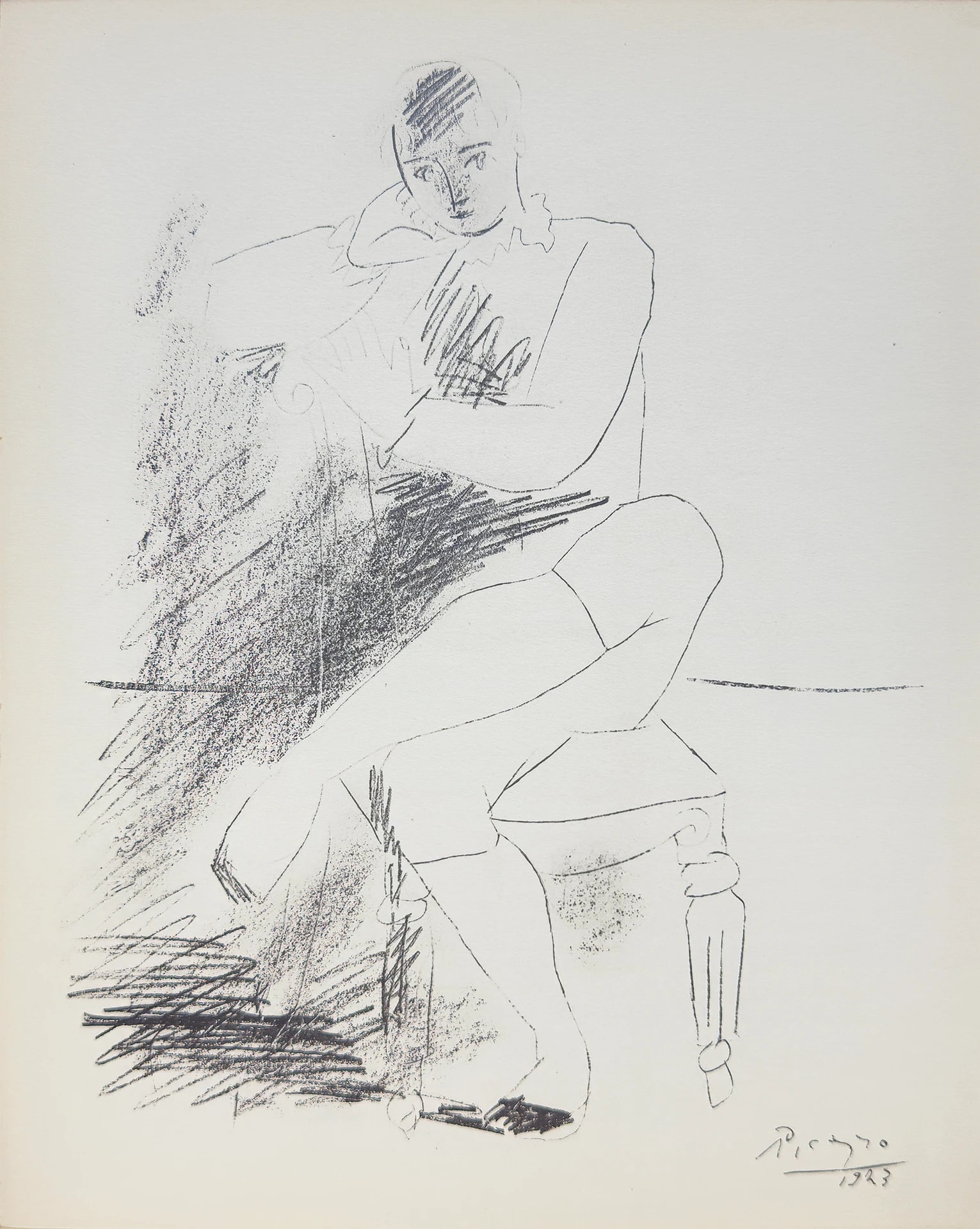Seated Man on Chair by Pablo Picasso