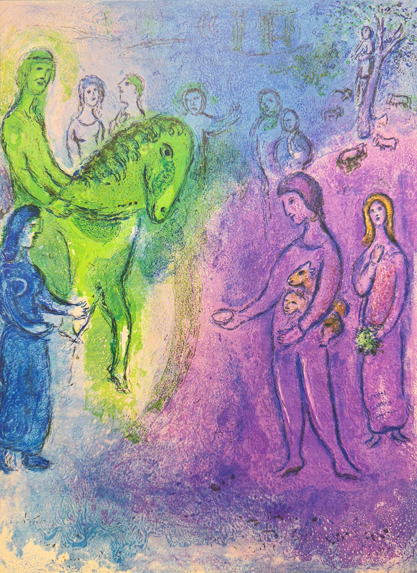 Arrival of Dionysophanes by Marc Chagall