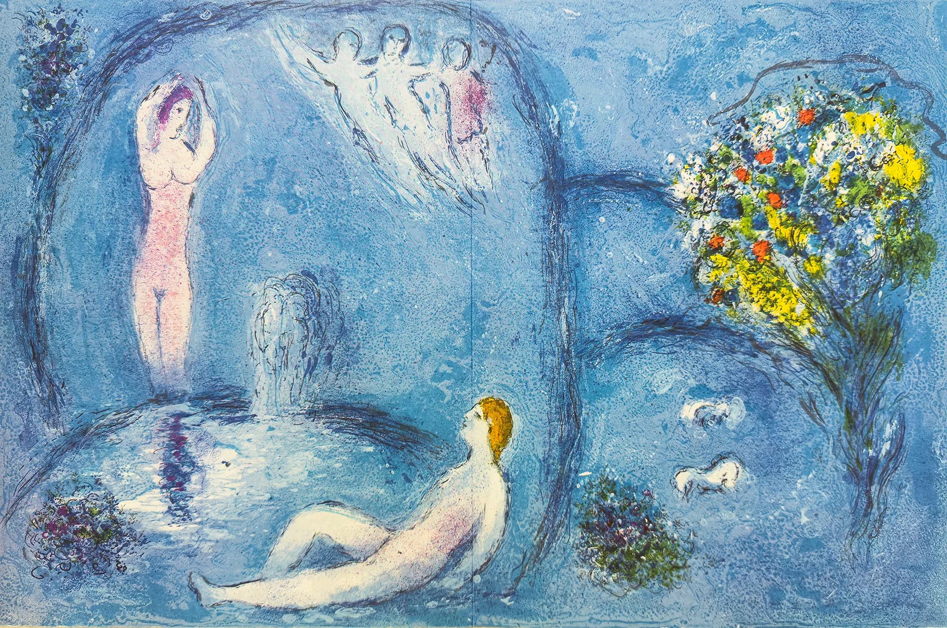 Daphnis and Chloe in the Cave of the Nymphs by Marc Chagall