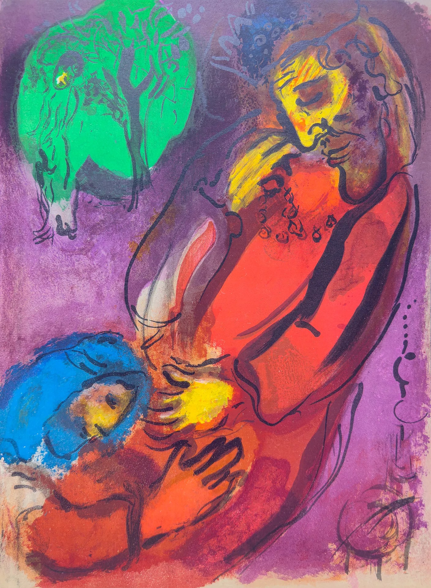 David and Absalom by Marc Chagall