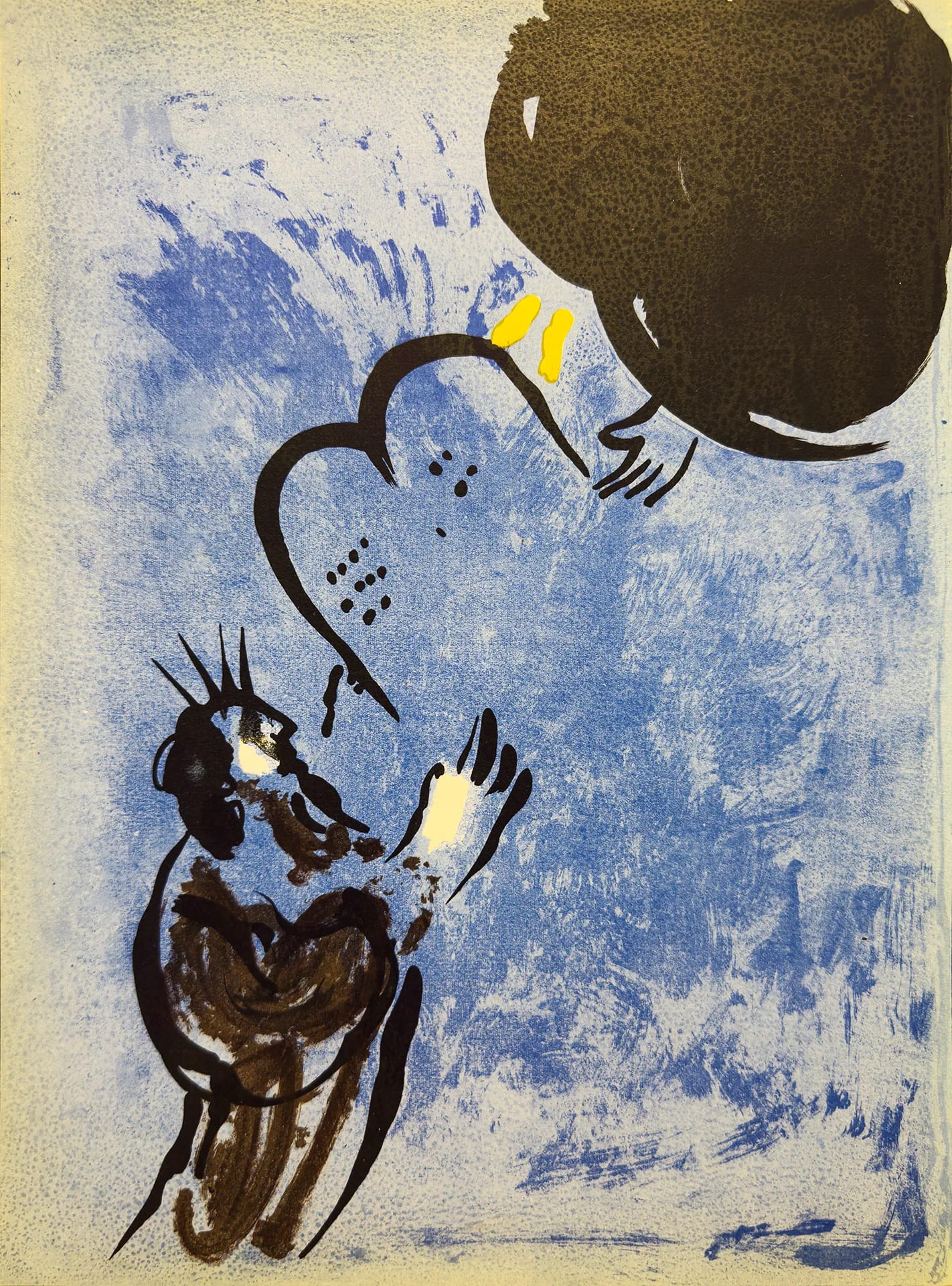 Moses Receiving the Tablets of the Law by Marc Chagall