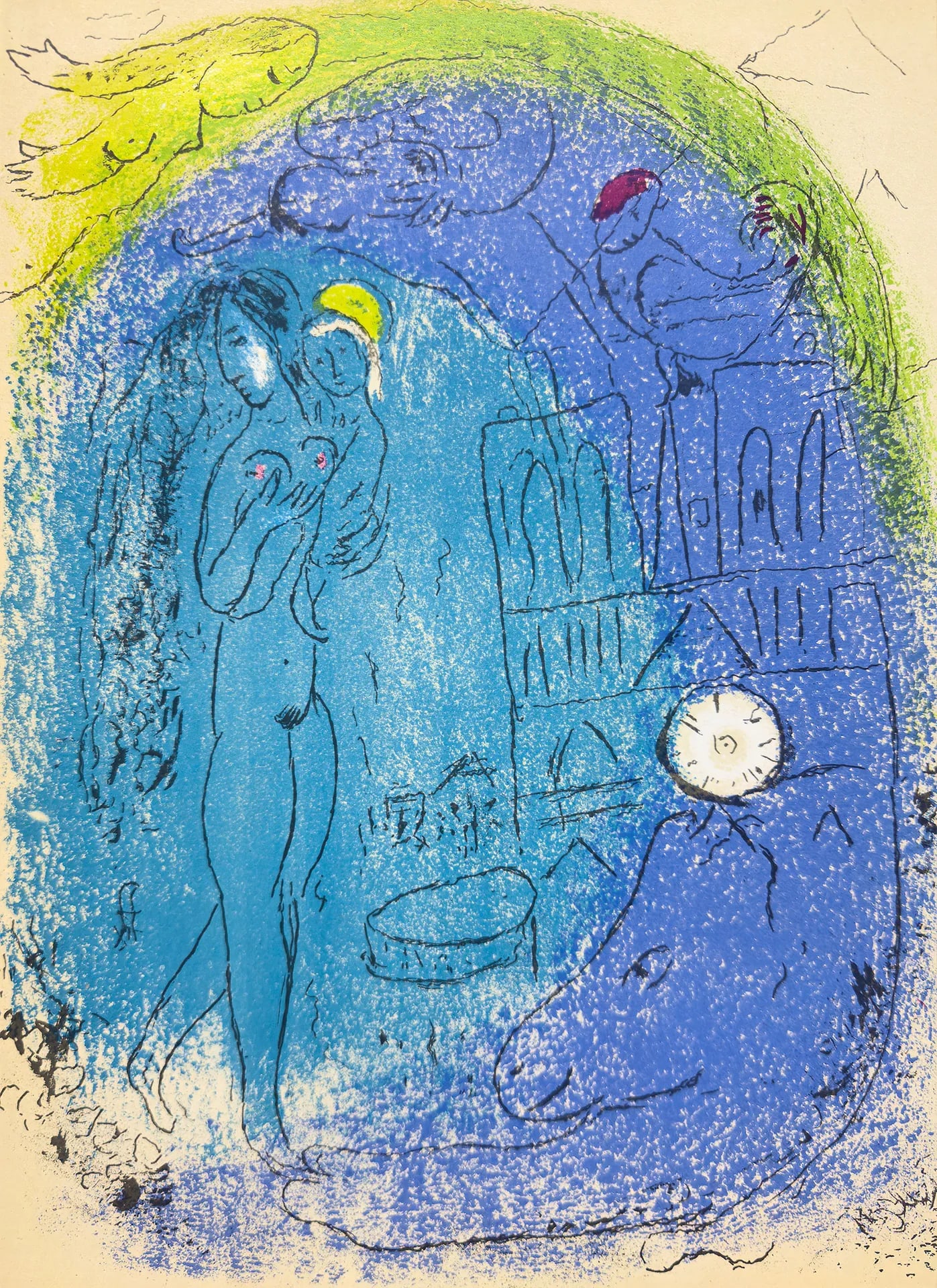 Mother and Child before Notre Dame by Marc Chagall