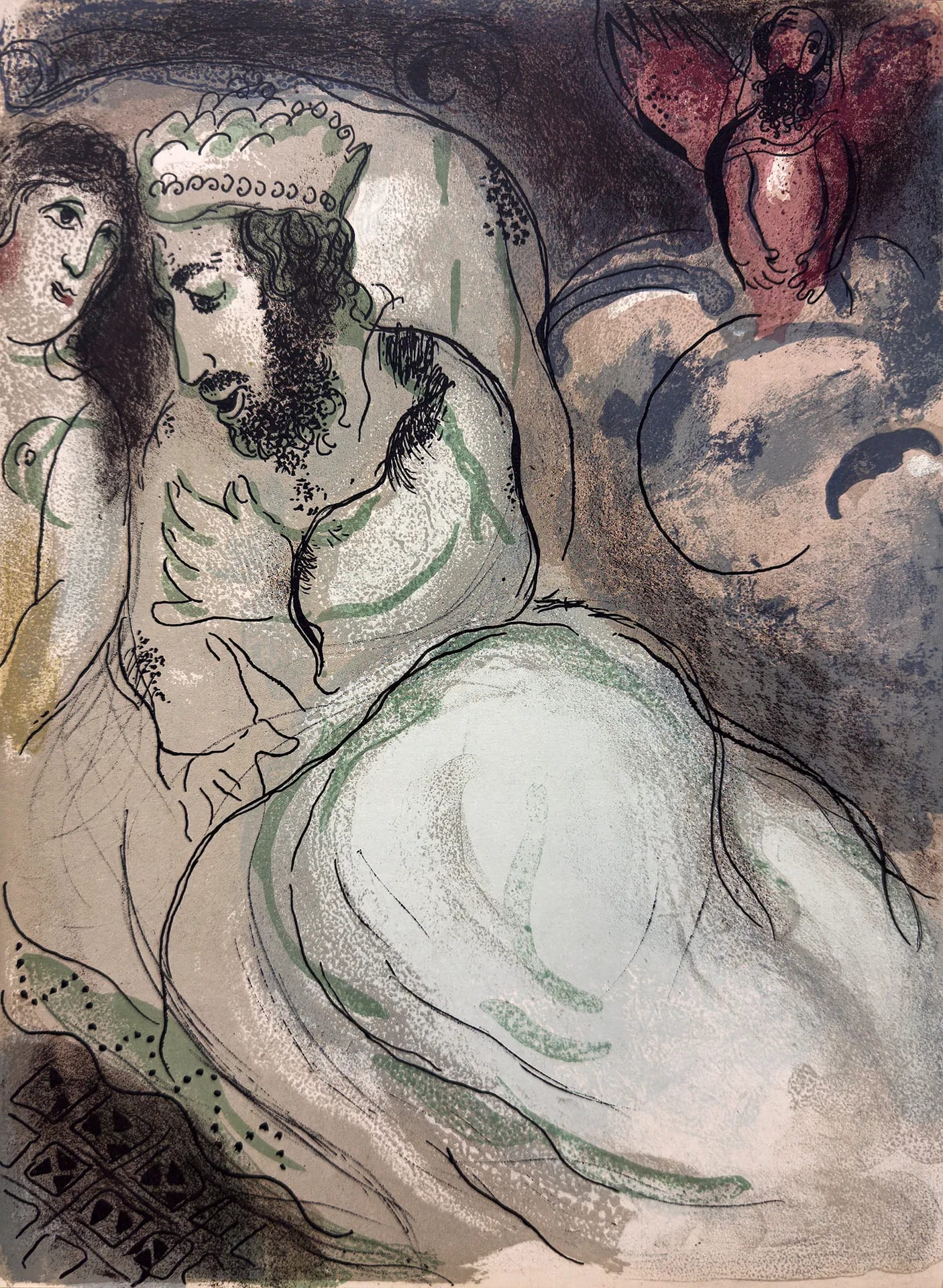 Sarah and Abimelech by Marc Chagall
