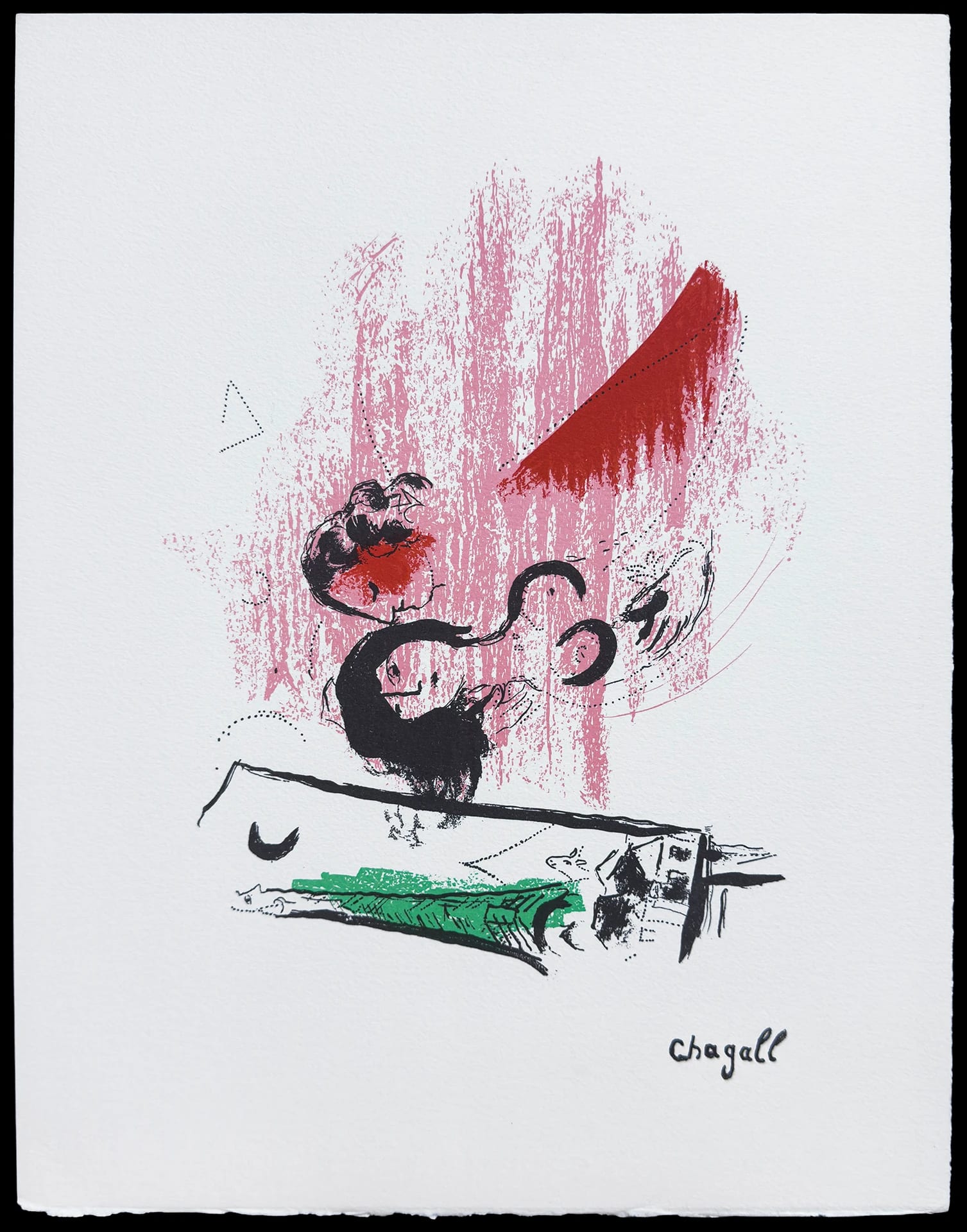 The Green Eiffel Tower (Wide Margins) by Marc Chagall